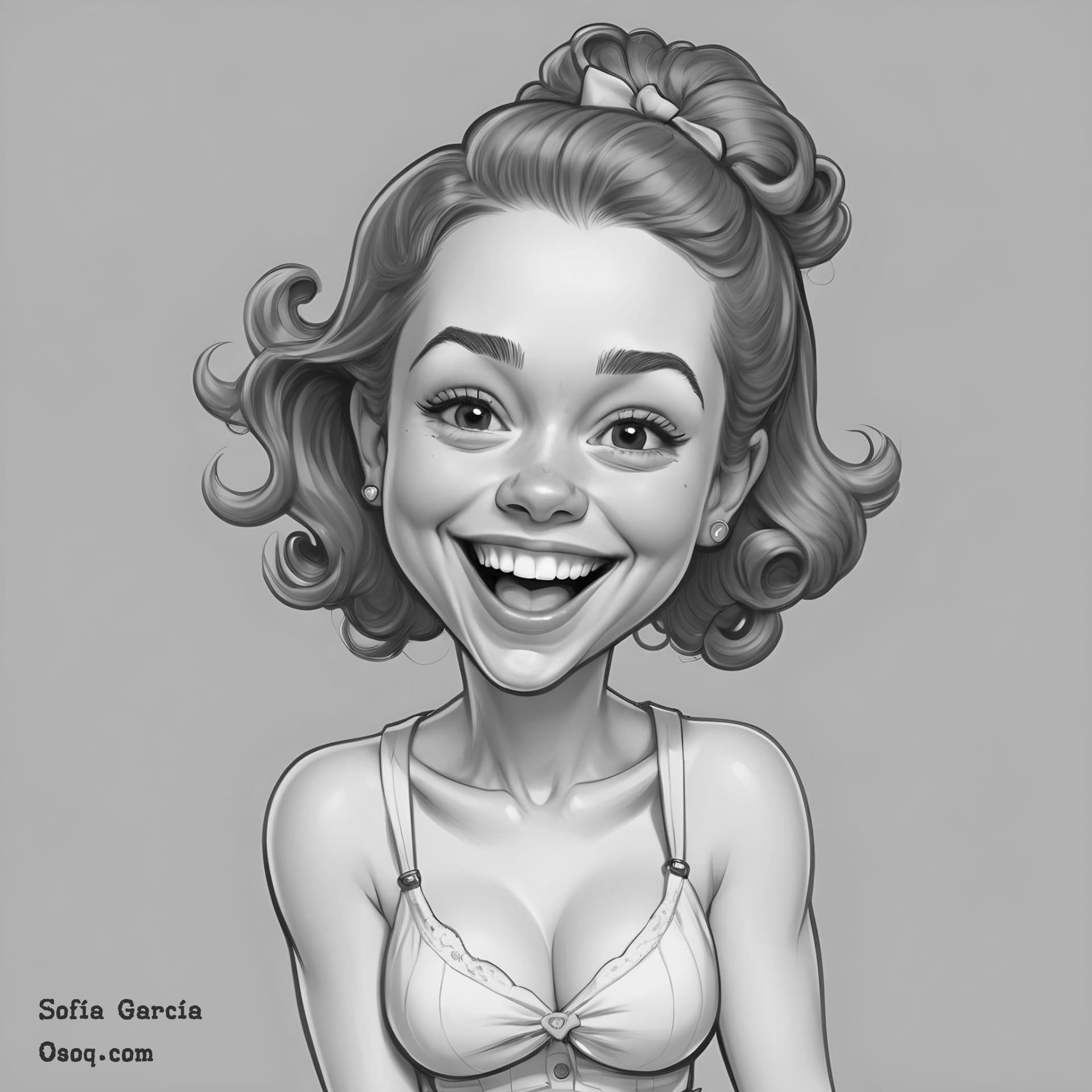 Black white female caricature 15