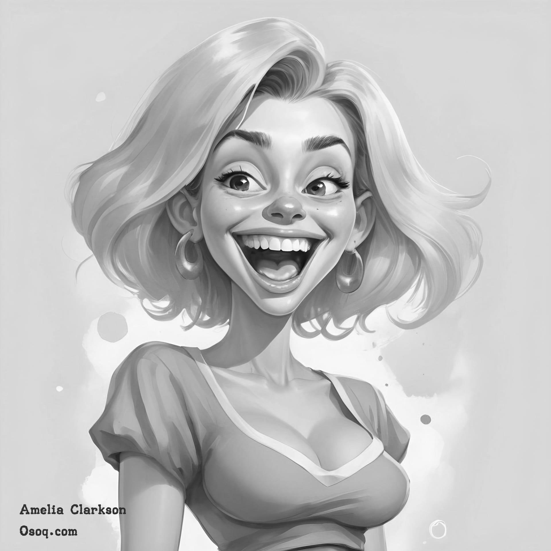 Black white female caricature 17