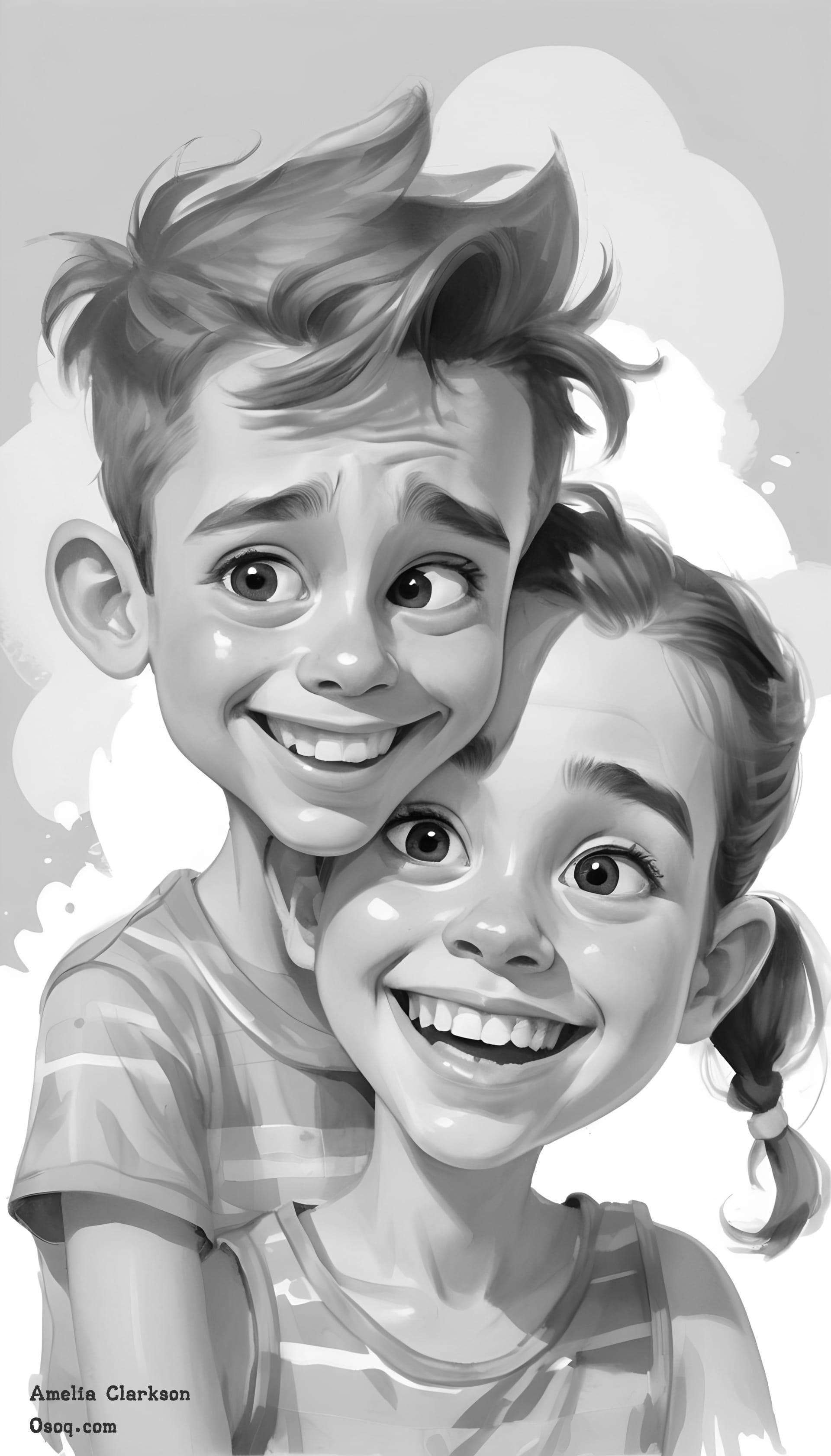 Black white funniest caricatures 06