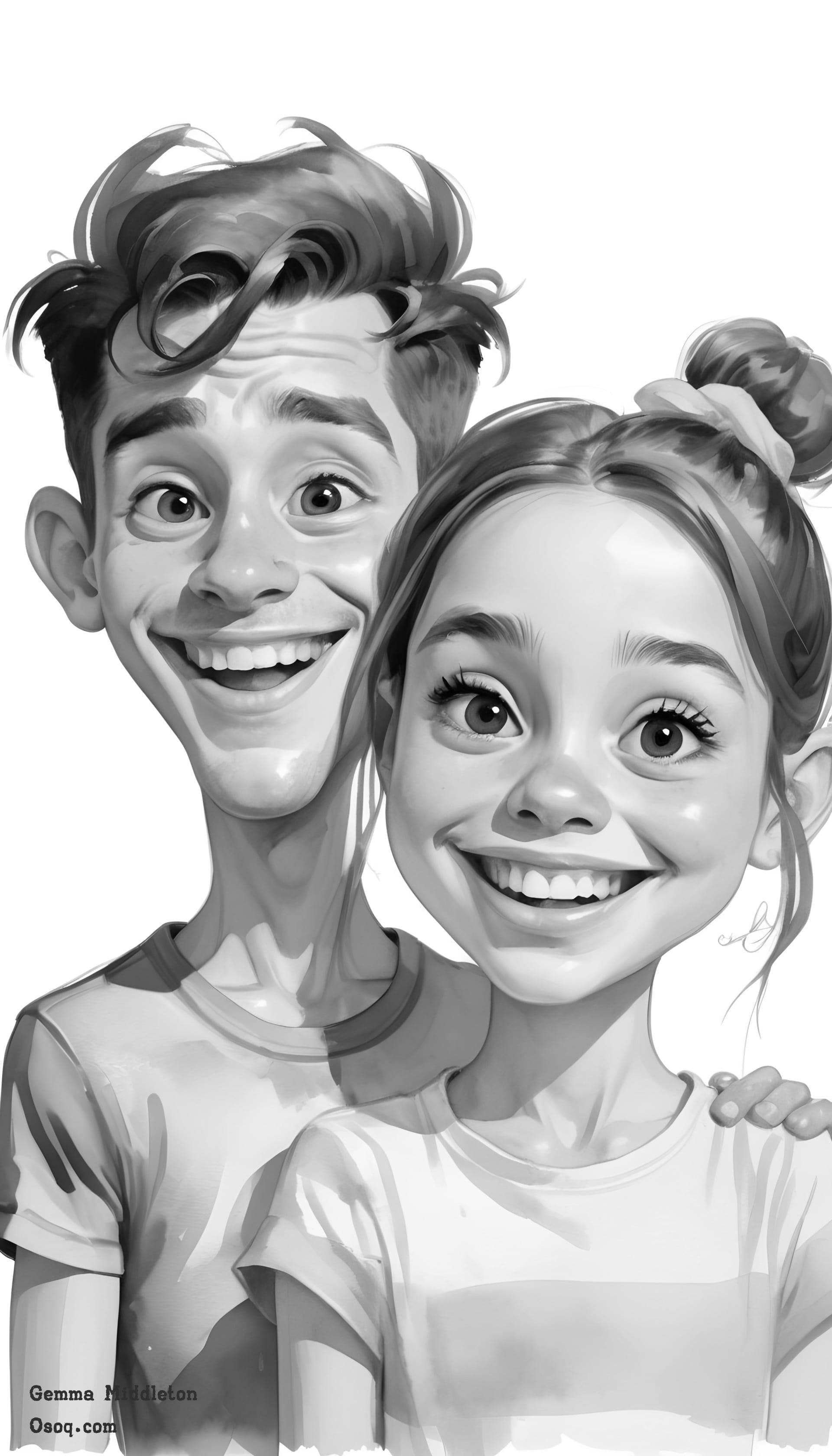 Black white funniest caricatures 07