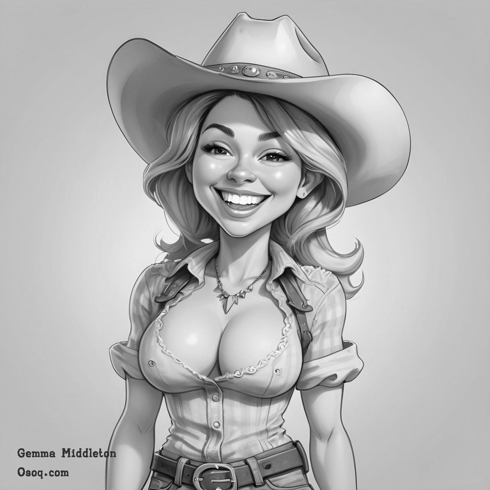 Black white funny caricatures 11