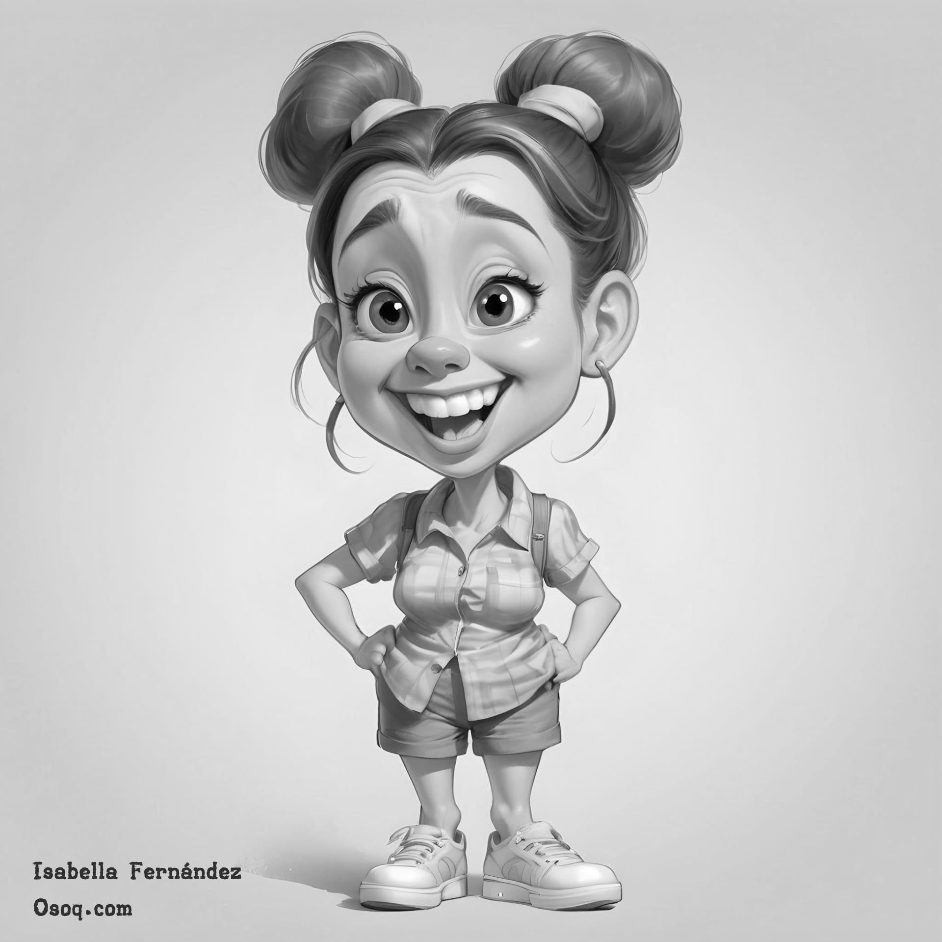 Black white funny caricatures 16