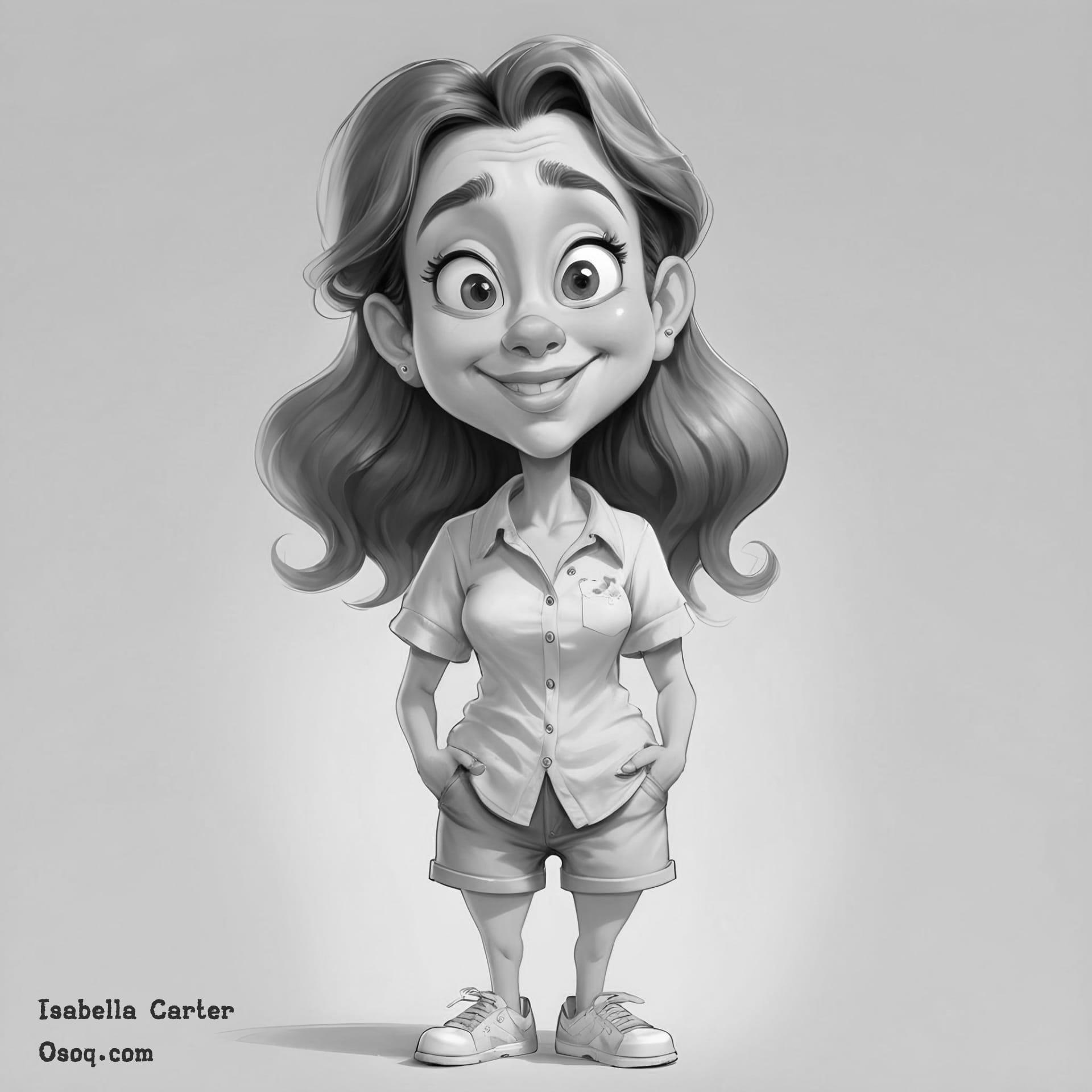 Black white funny caricatures 17