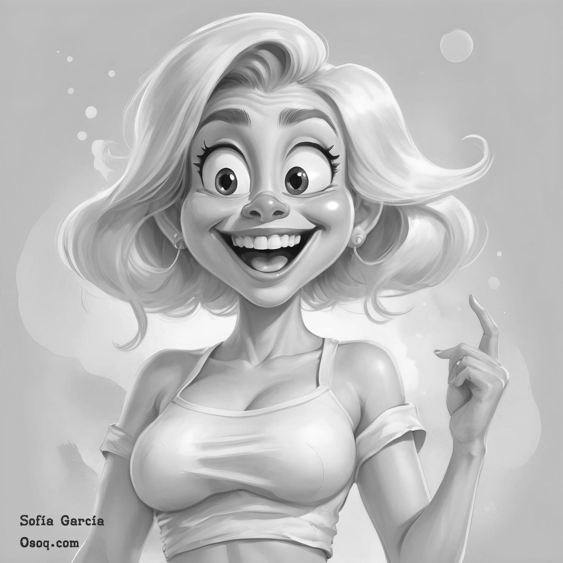 Black white funny caricatures 20