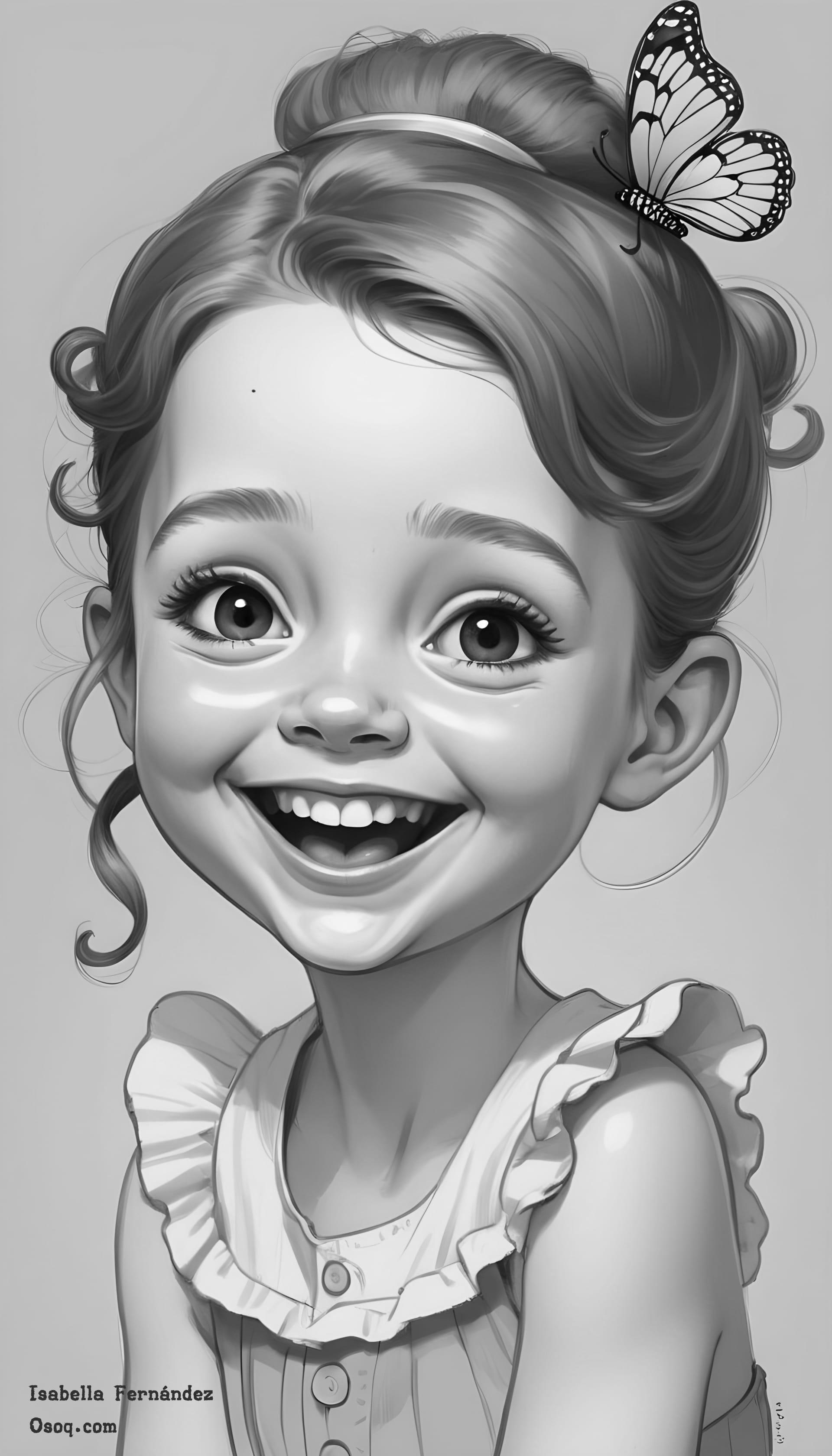 Black white portrait into cartoon 15