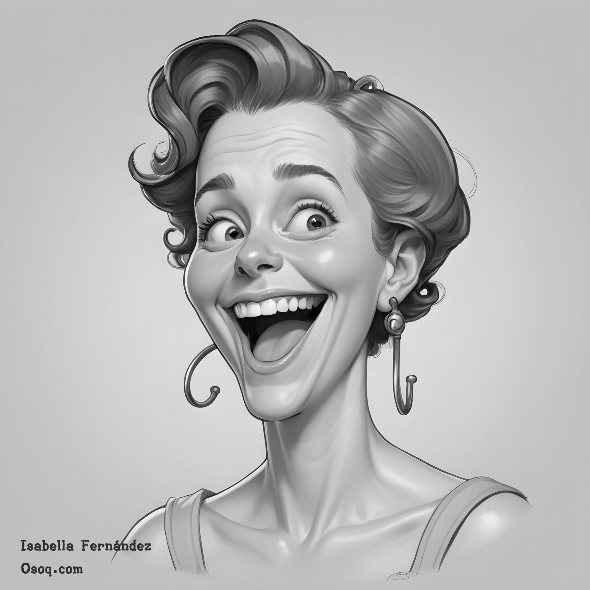 Black white silly cartoon faces 01