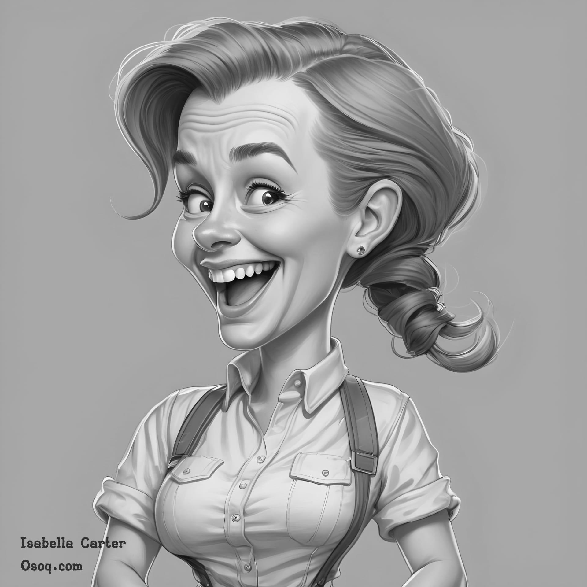 Black white silly cartoon faces 02