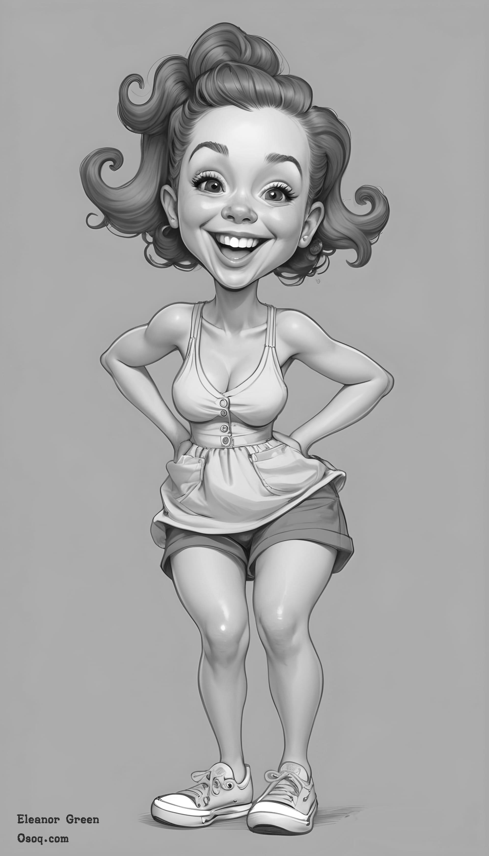 Black white silly cartoon faces 19