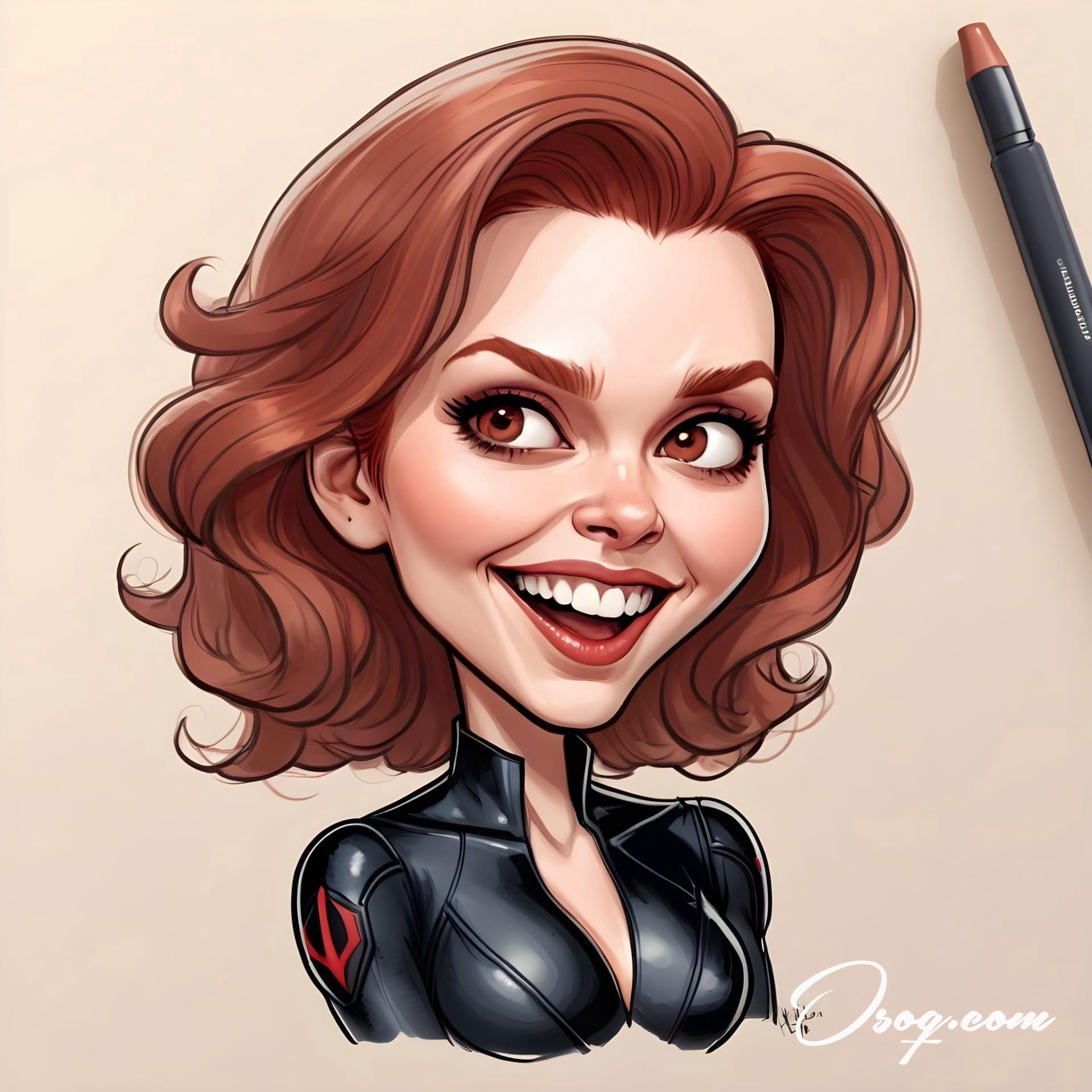 Black widow caricature 03