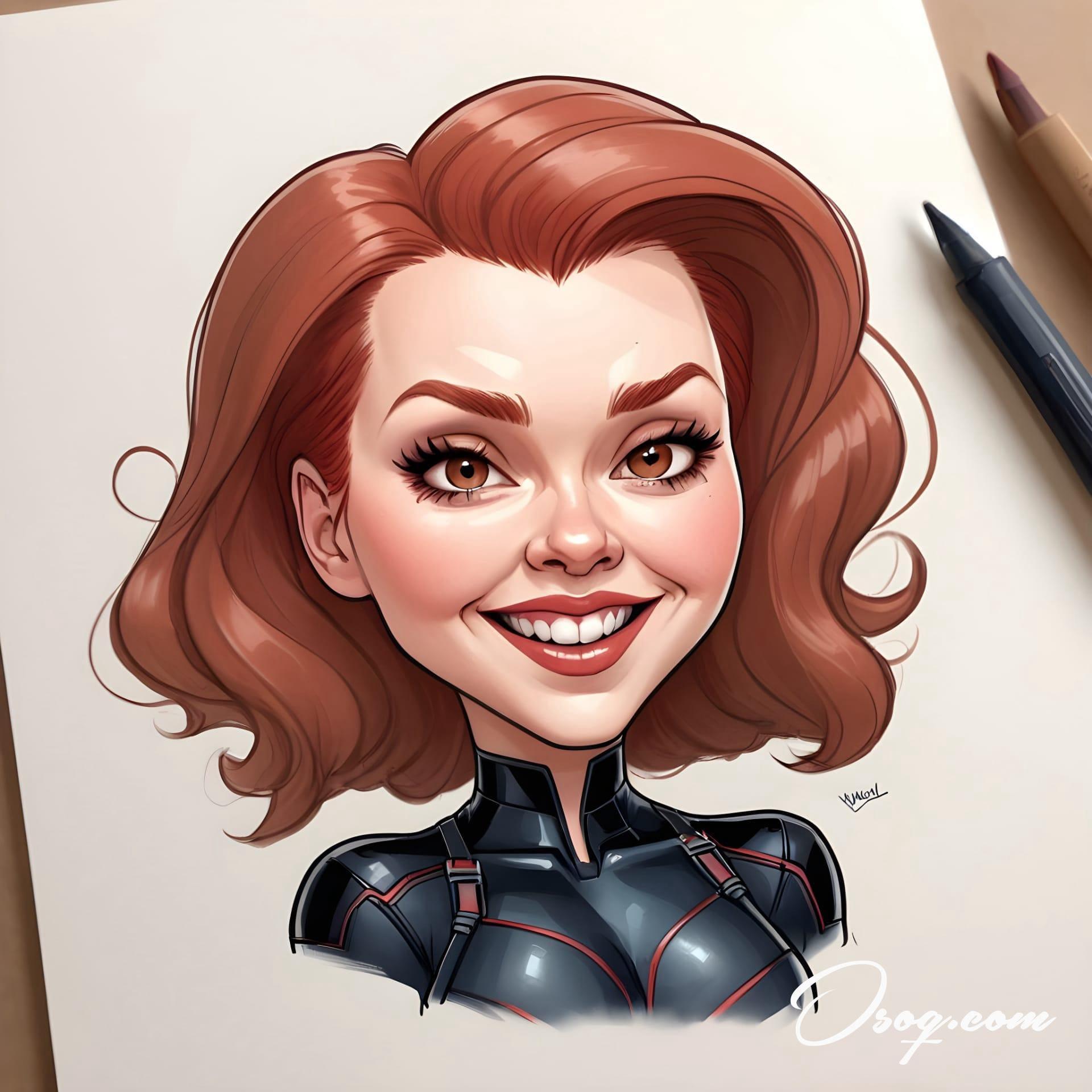 Black widow caricature 05