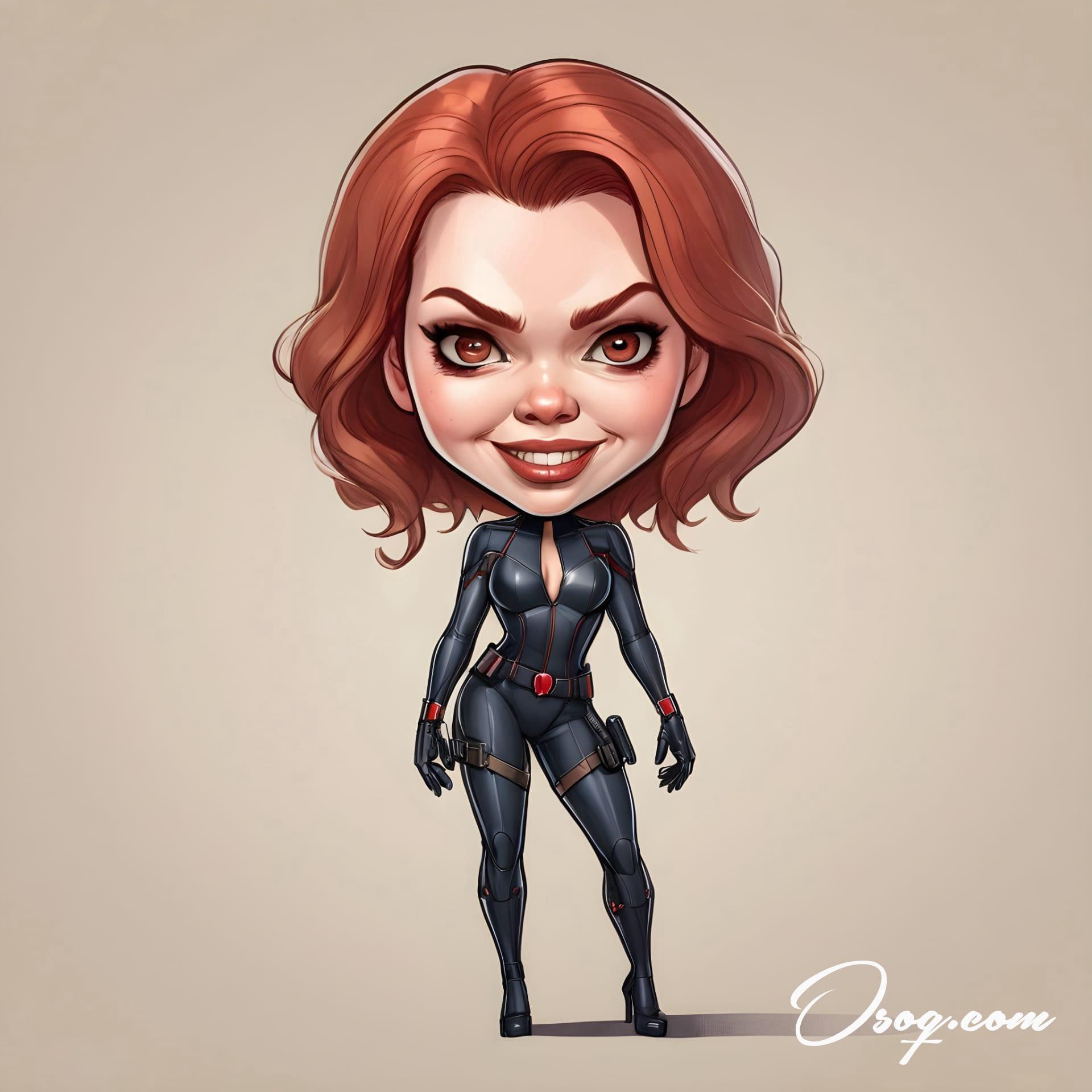 Black widow caricature 08