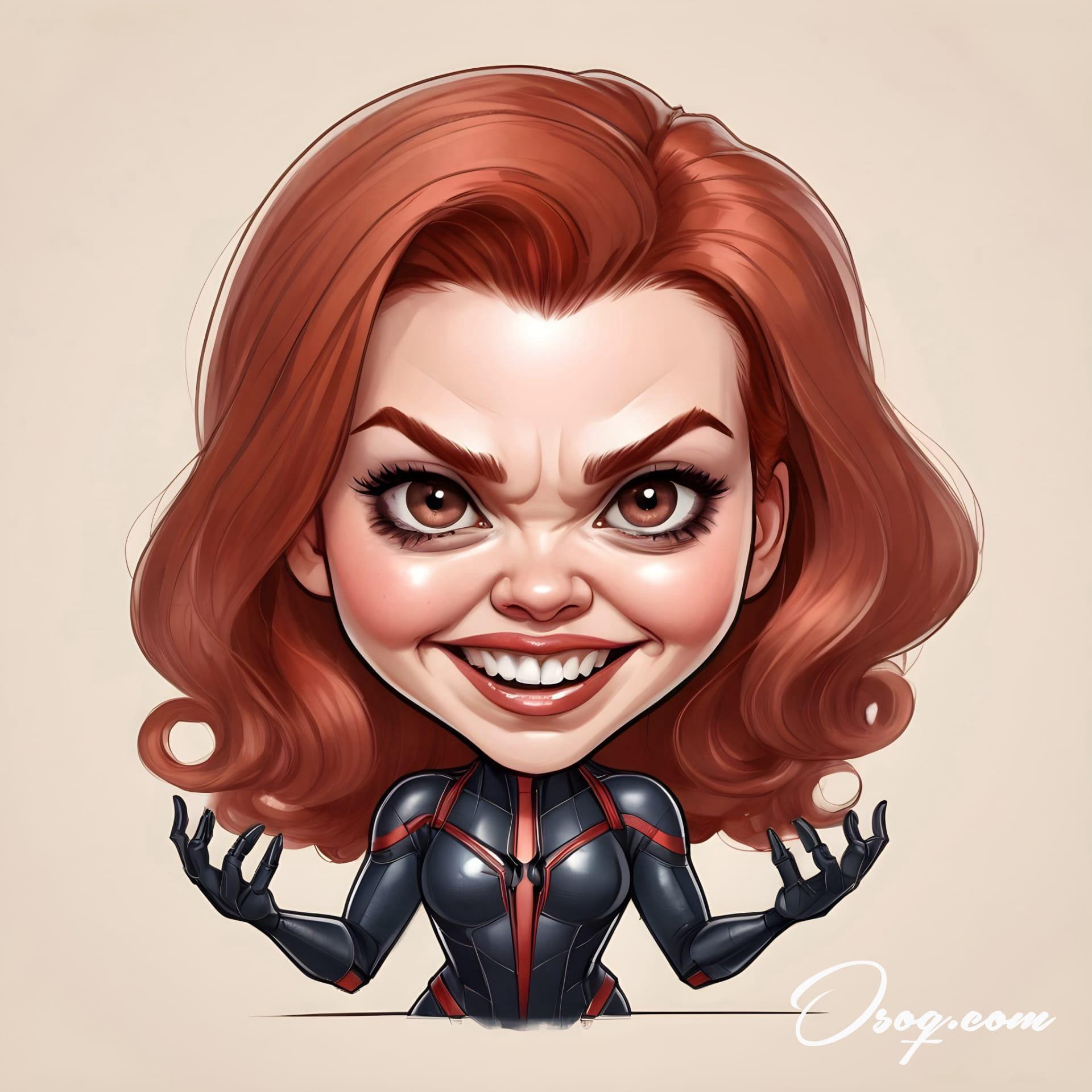 Black widow caricature 09