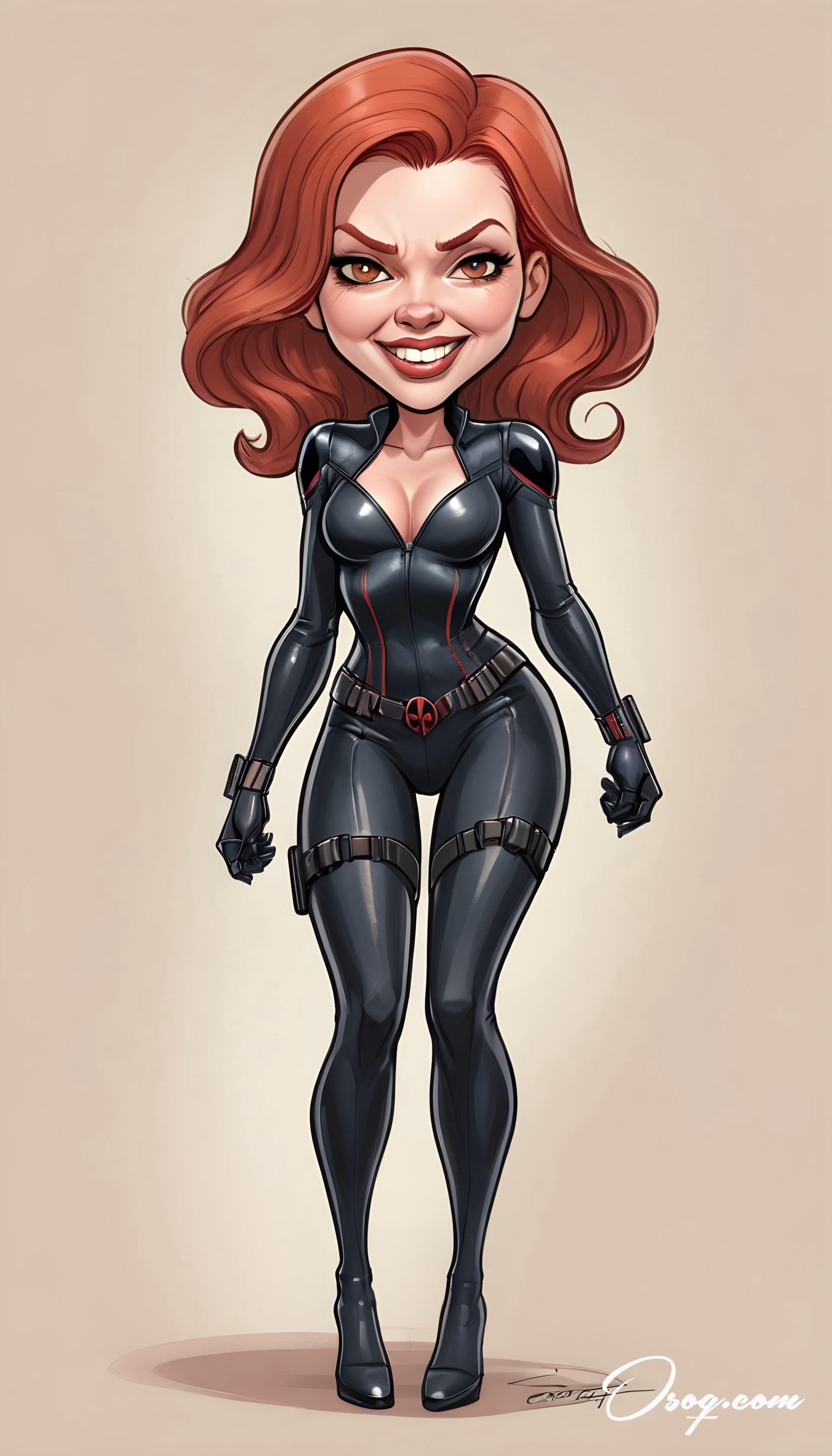 Black widow caricature 15