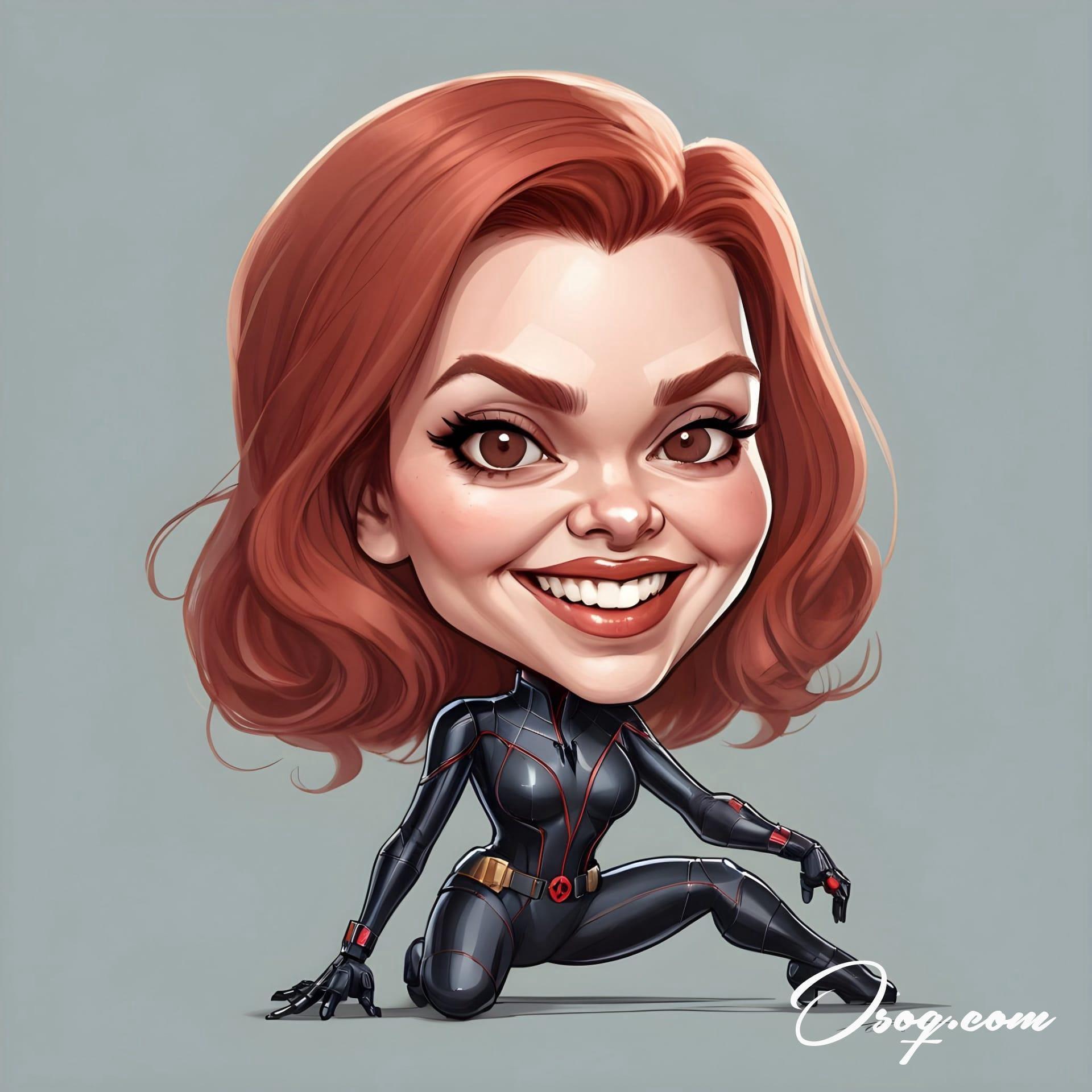 Black Widow Caricature | osoq.com