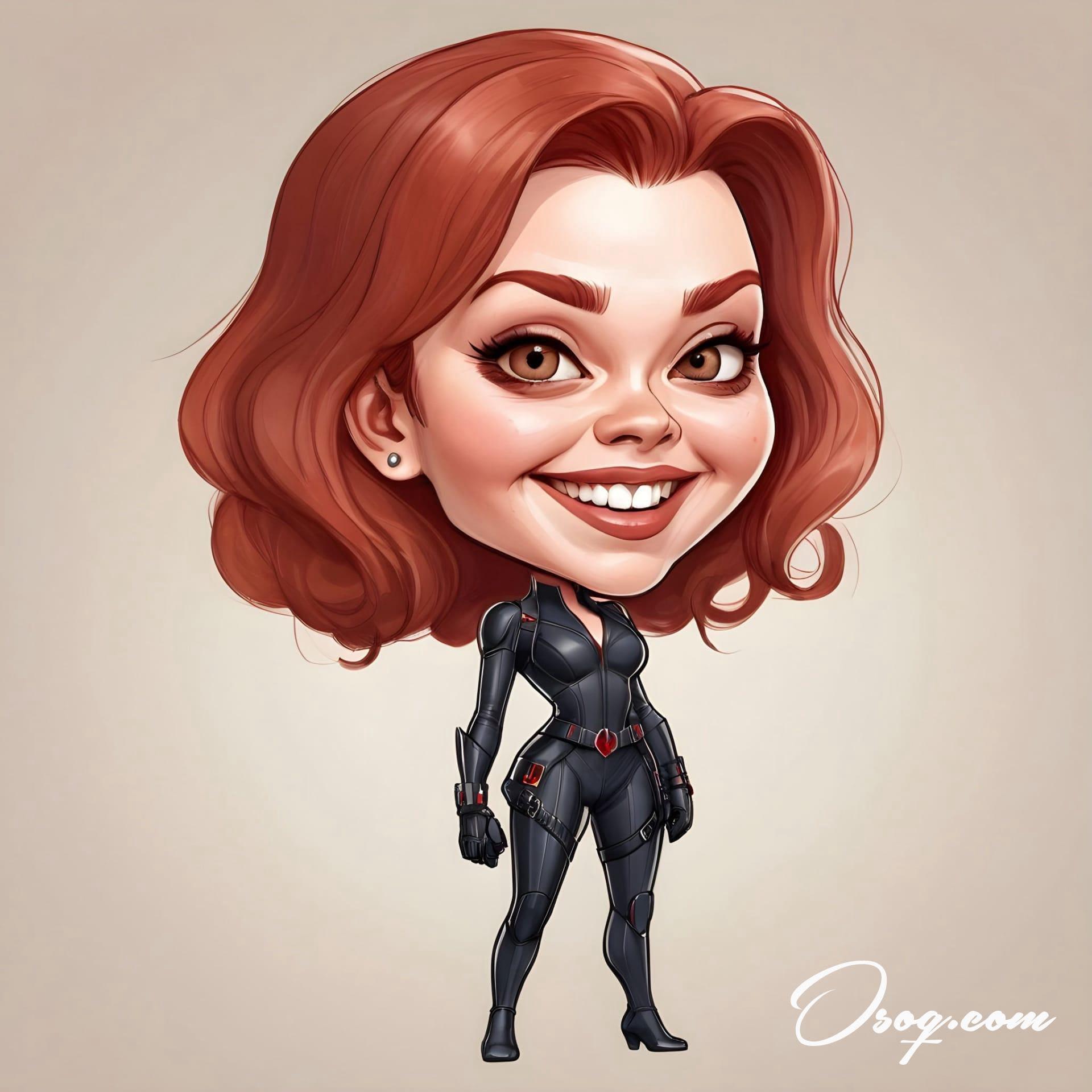 Black Widow Caricature | osoq.com