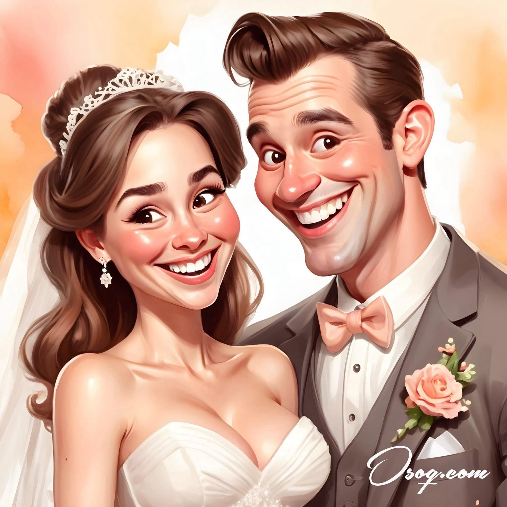 Bride and groom caricature 02