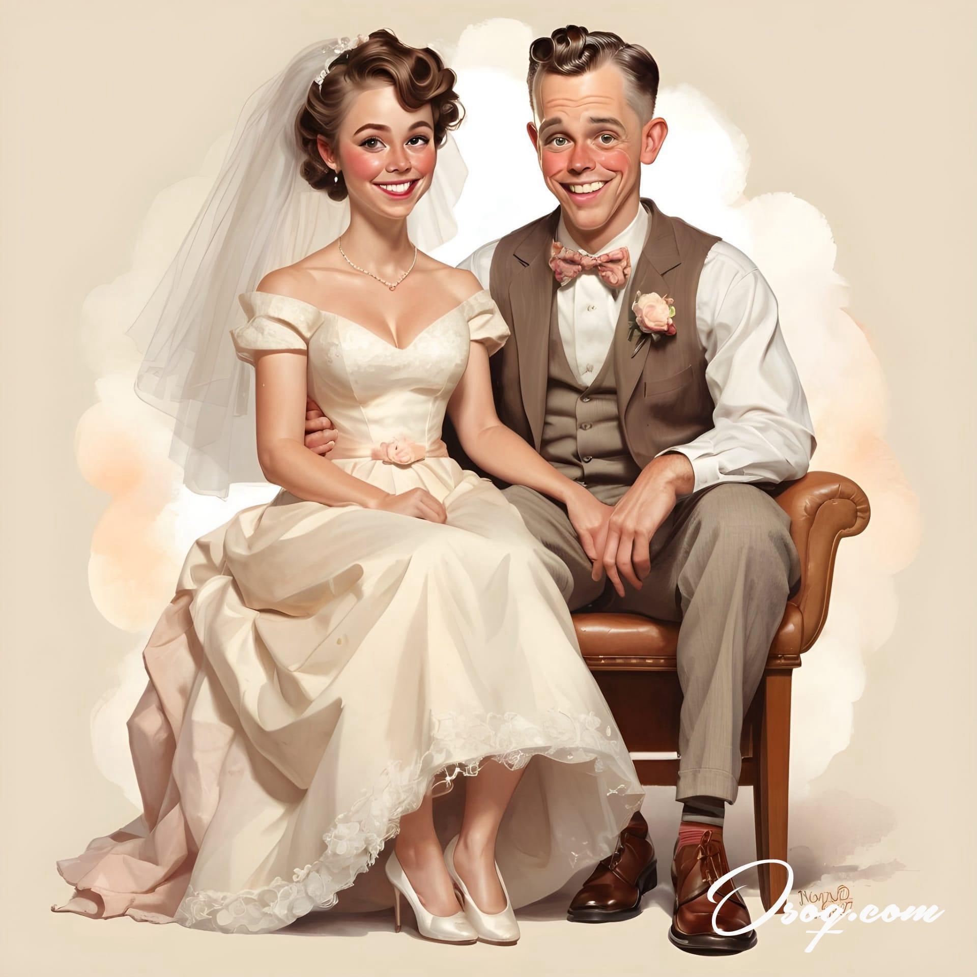 Bride and groom caricature 13