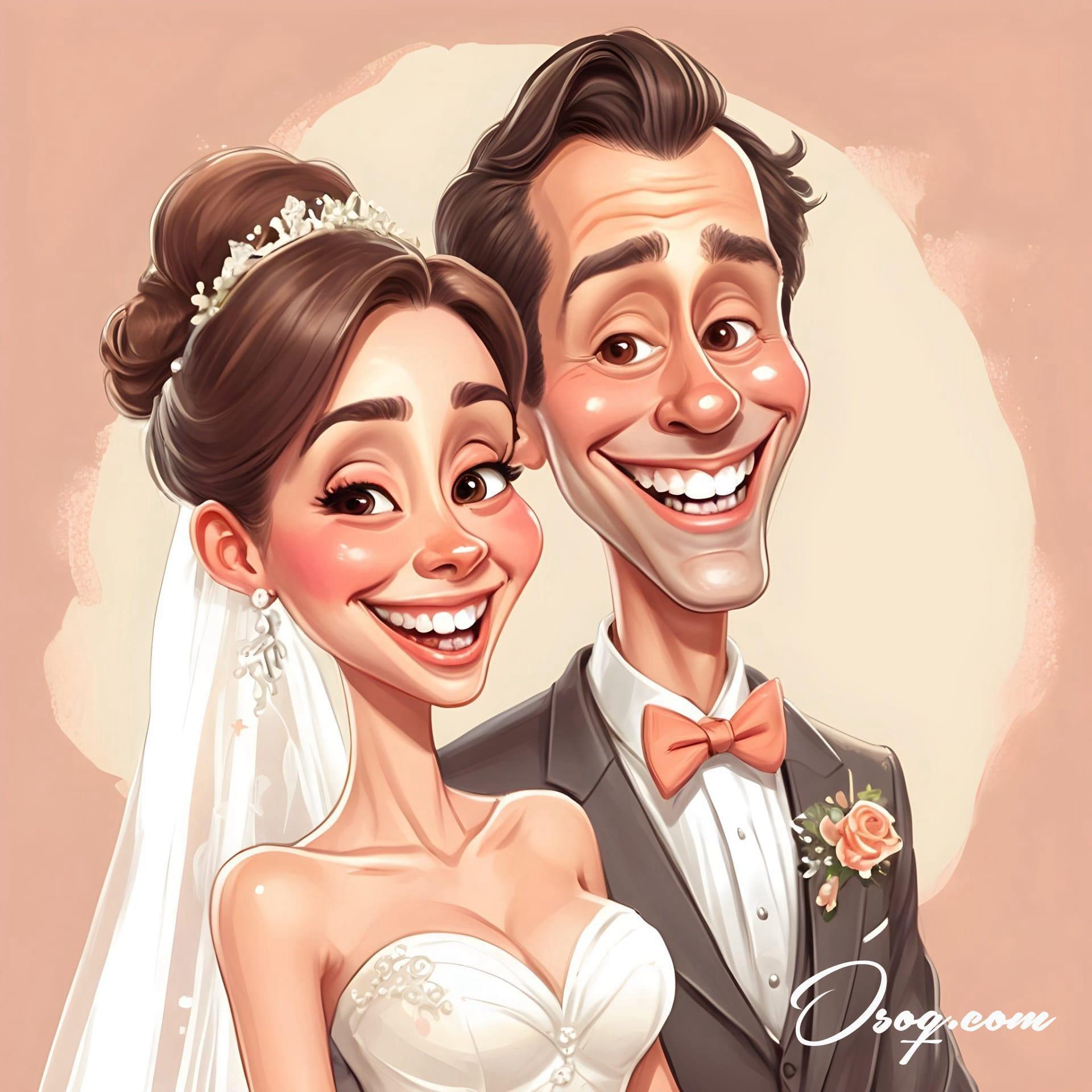 Bride and groom caricature 17