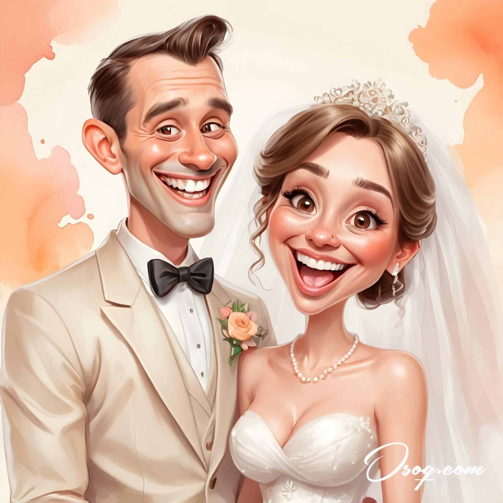 Bride and groom caricature 19