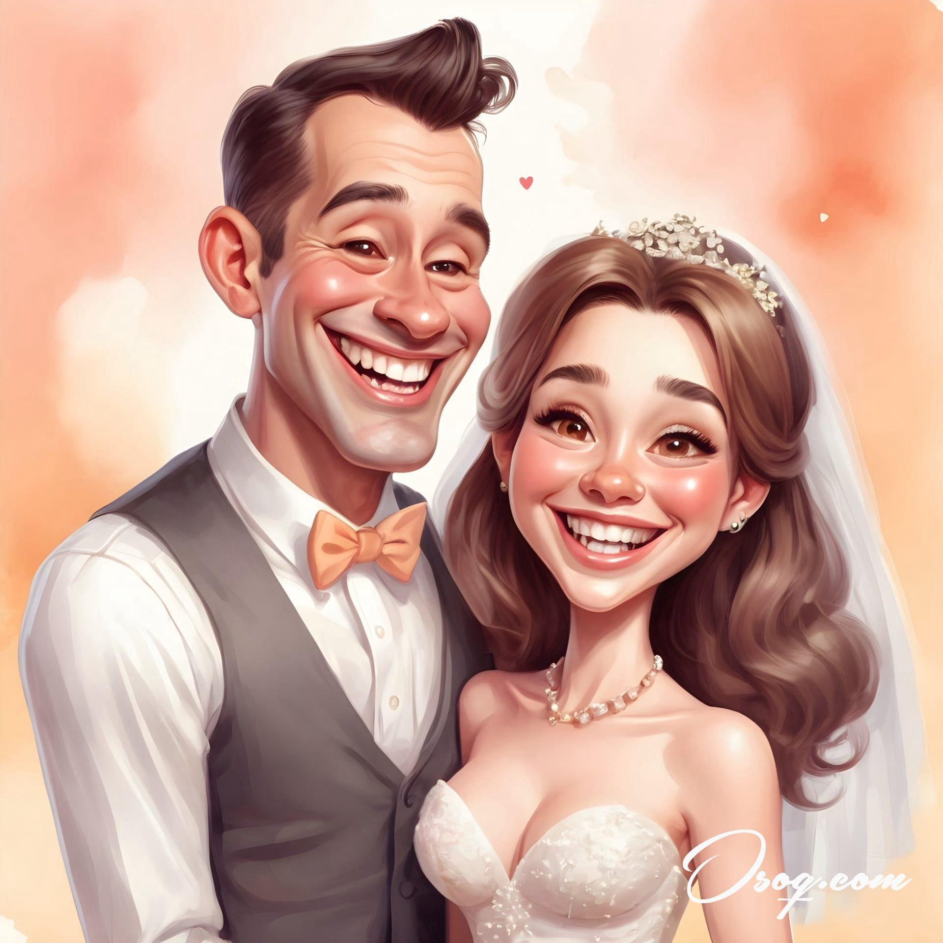 Bride and groom caricature 20