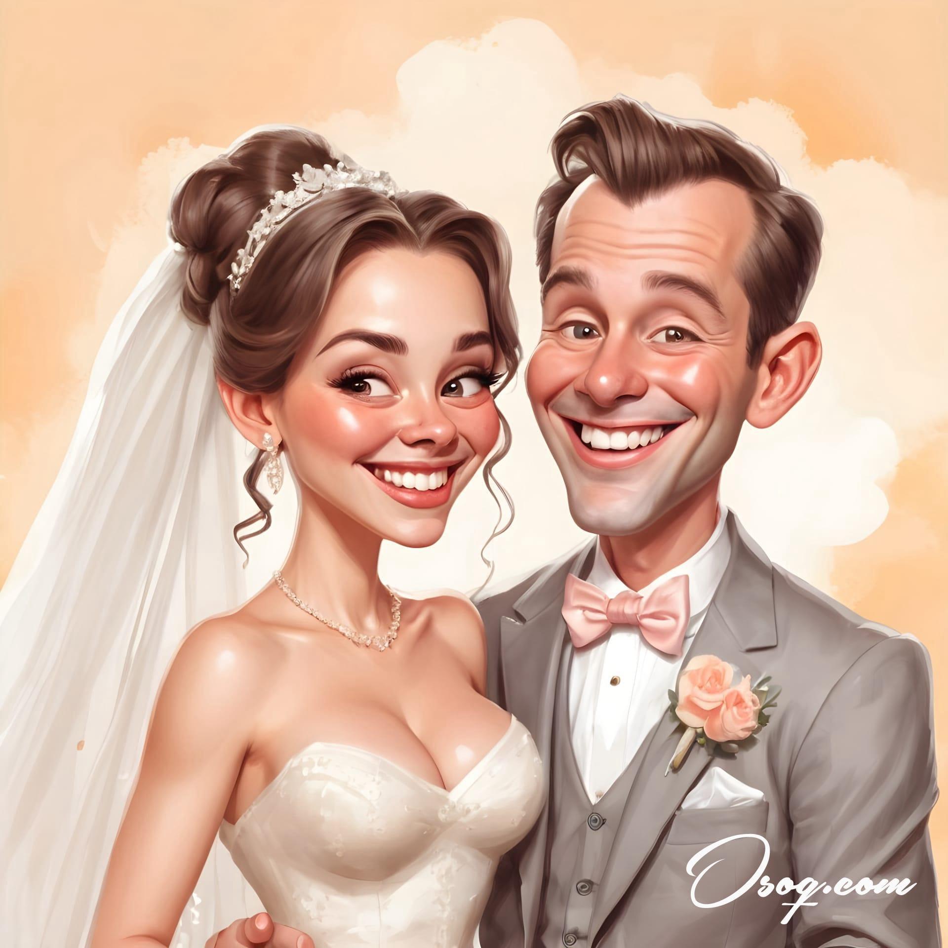 Bride groom caricature 04