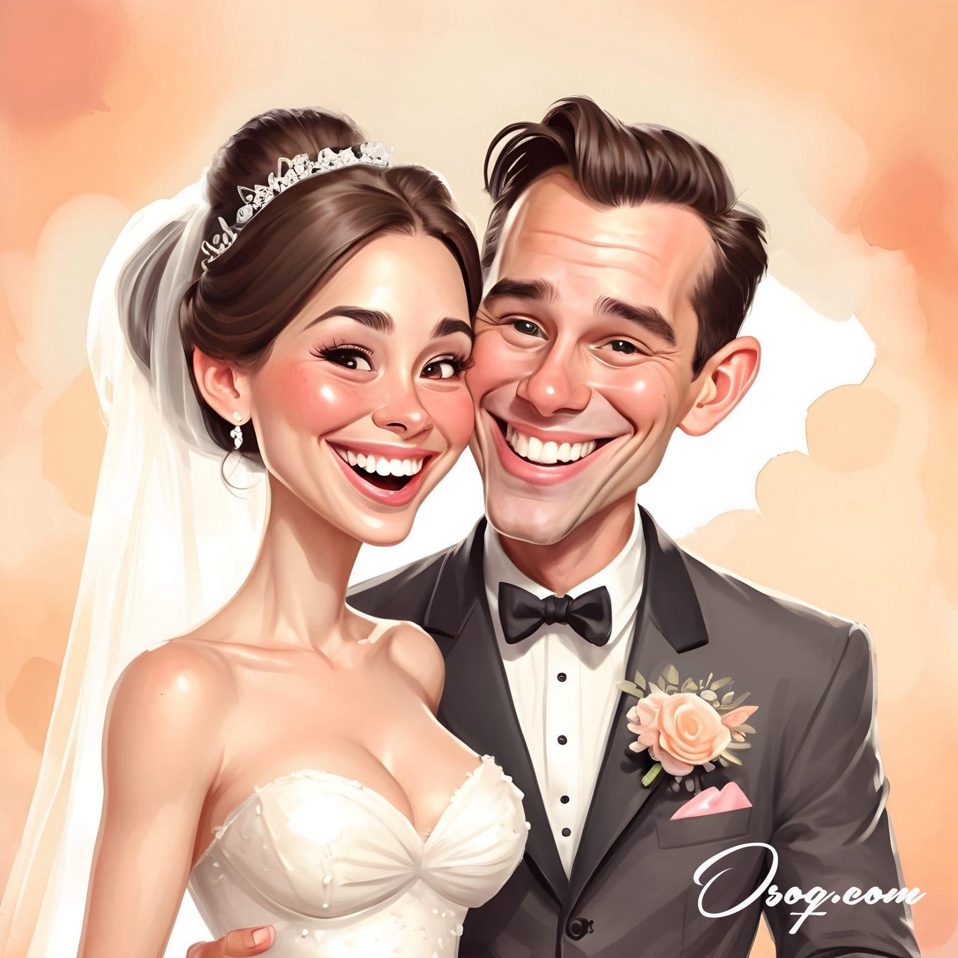 Bride groom caricature 06