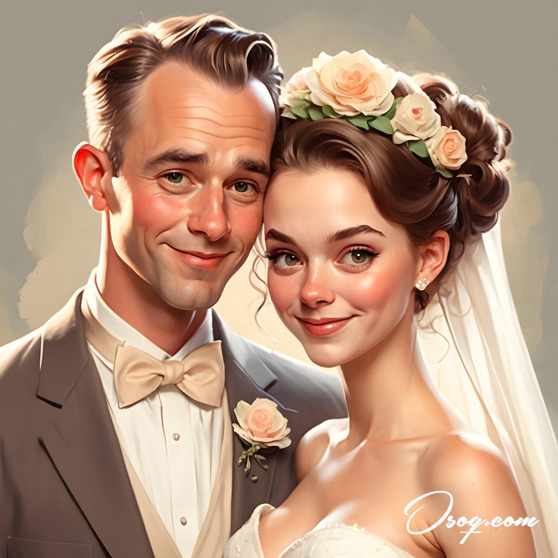 Bride groom caricature 07