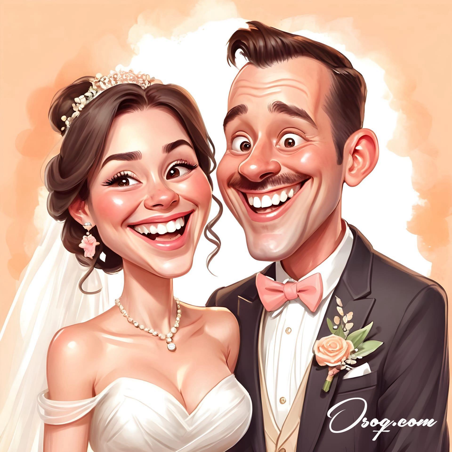 Bride groom caricature 09