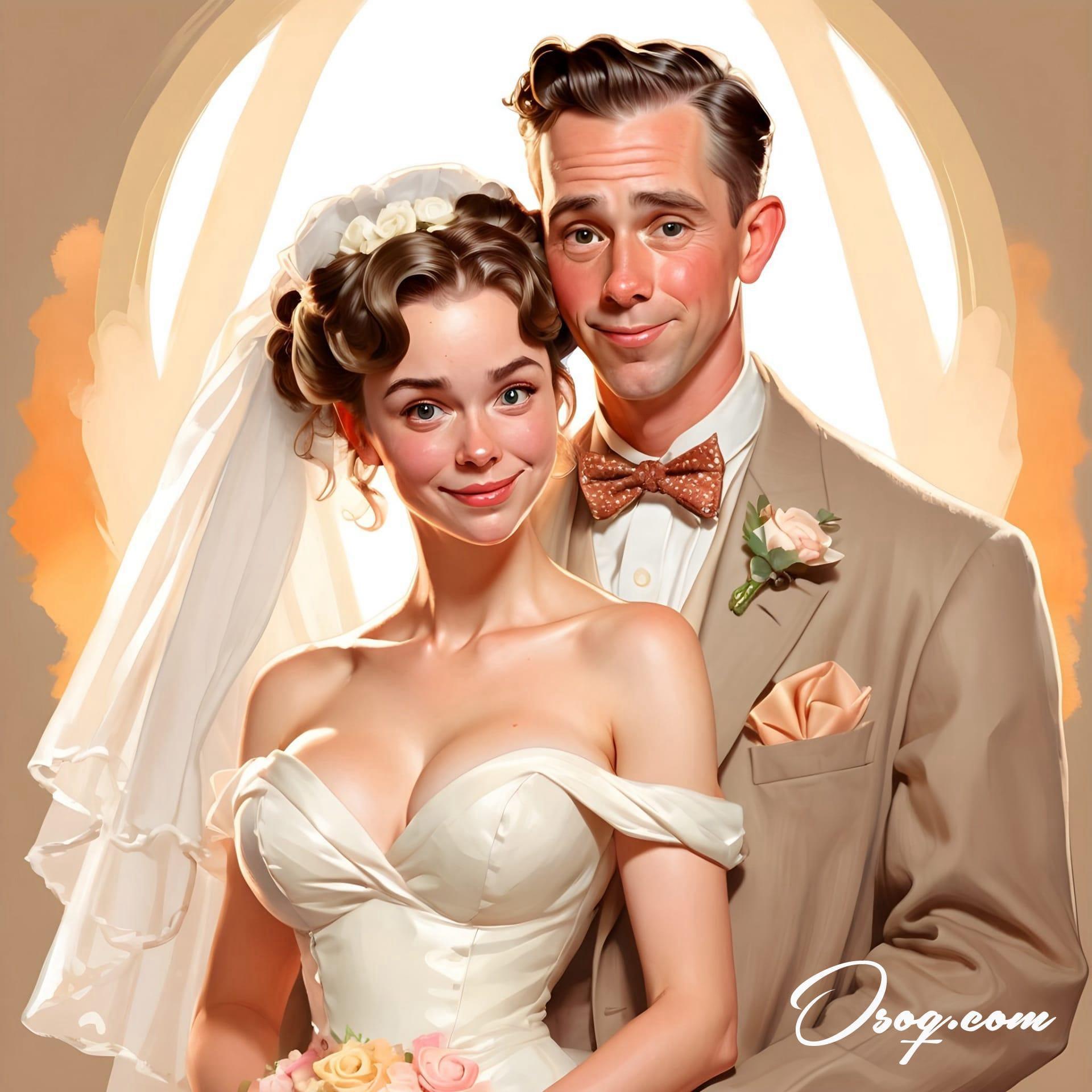 Bride groom caricature 11