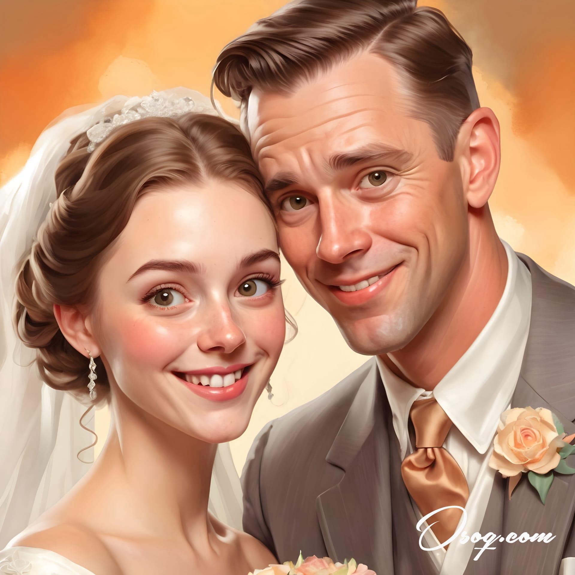 Bride groom caricature 15