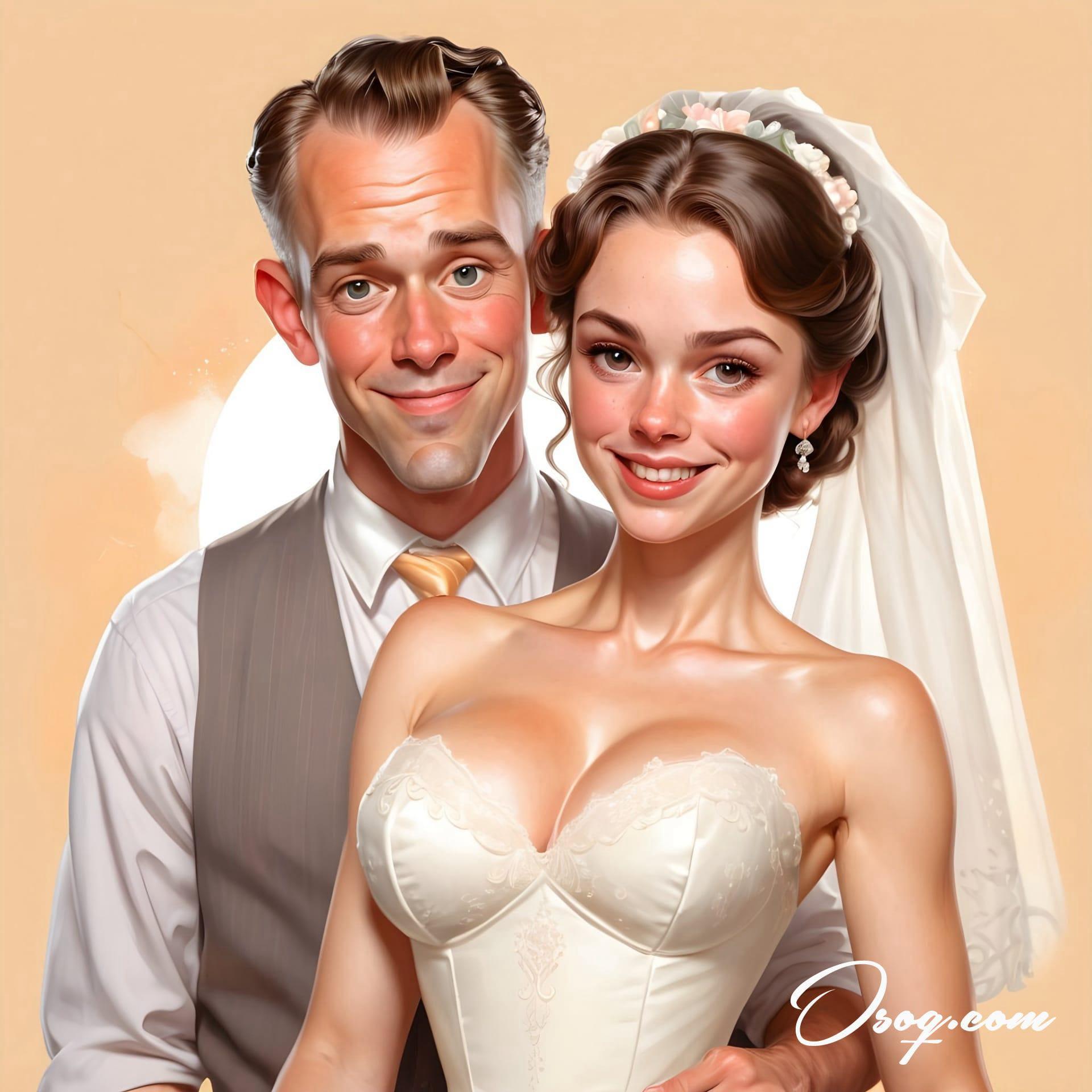 Bride groom caricature 17