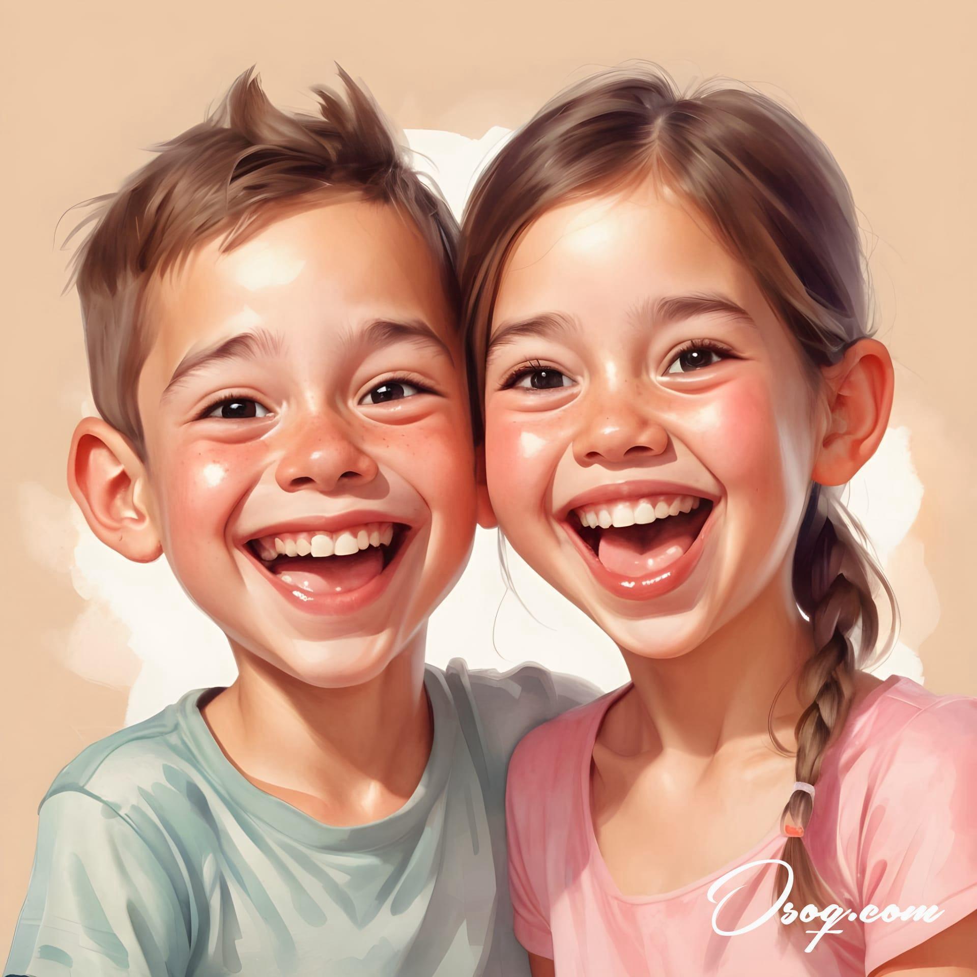 Brother sister caricature 10