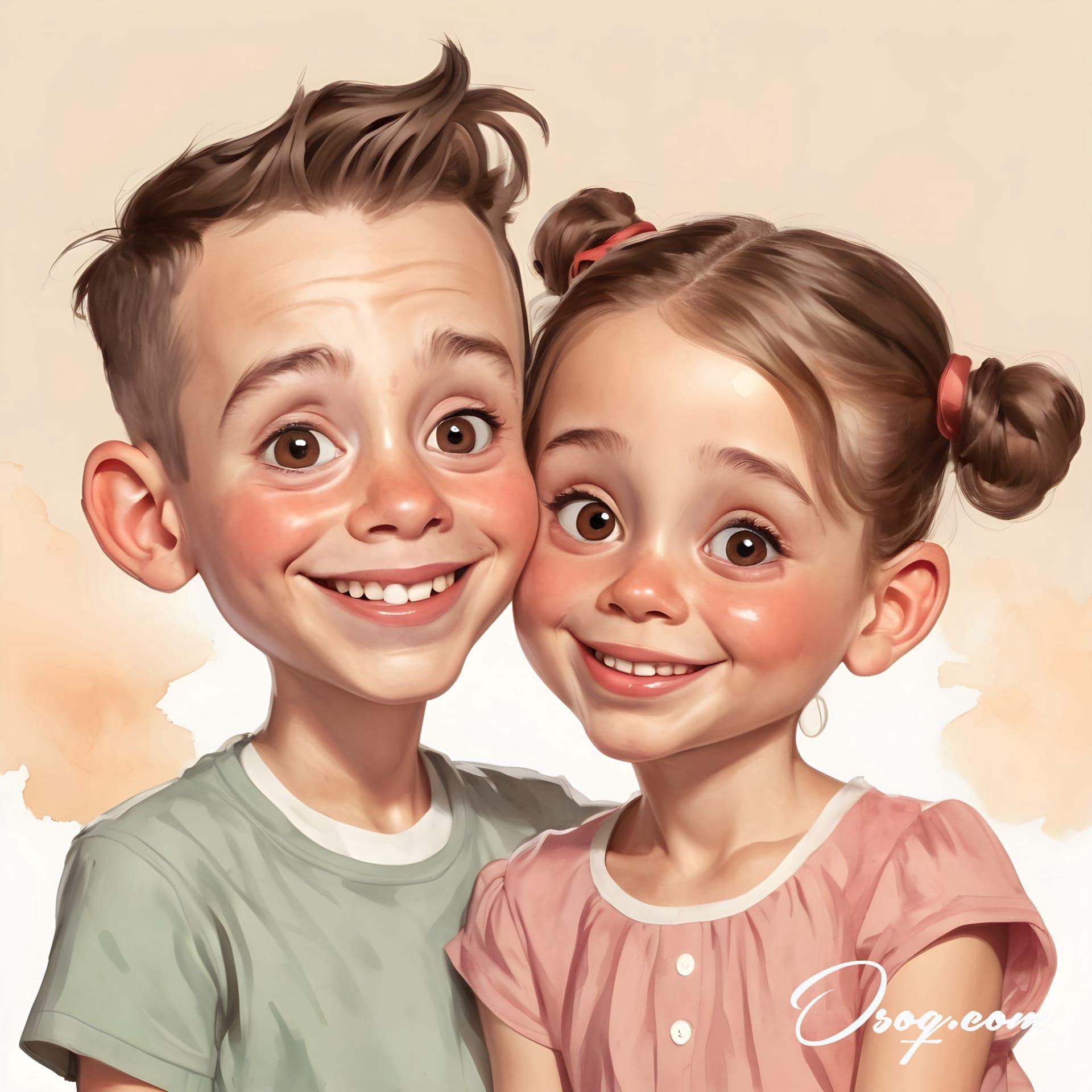 Brother sister caricature 15