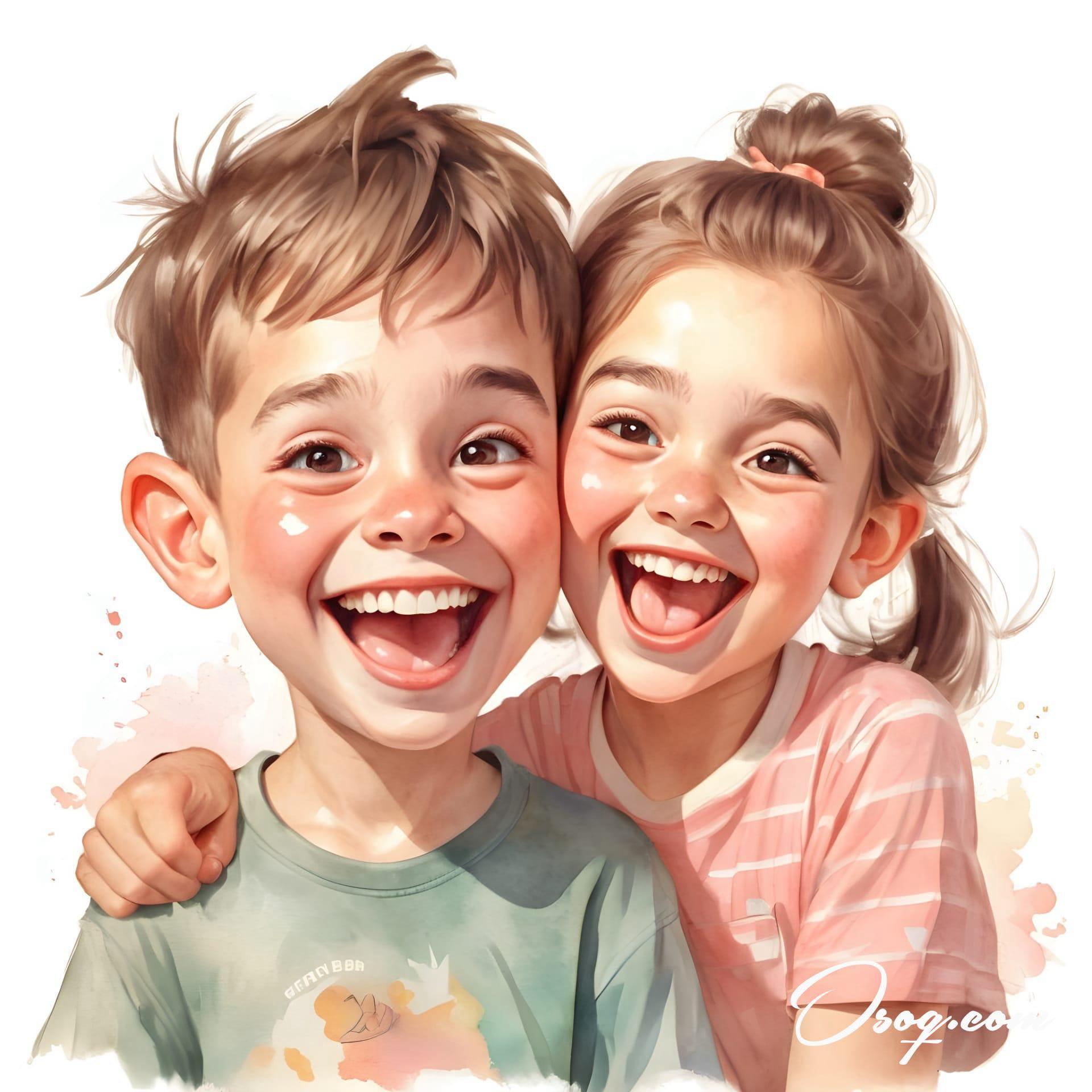 Brother sister caricature 20