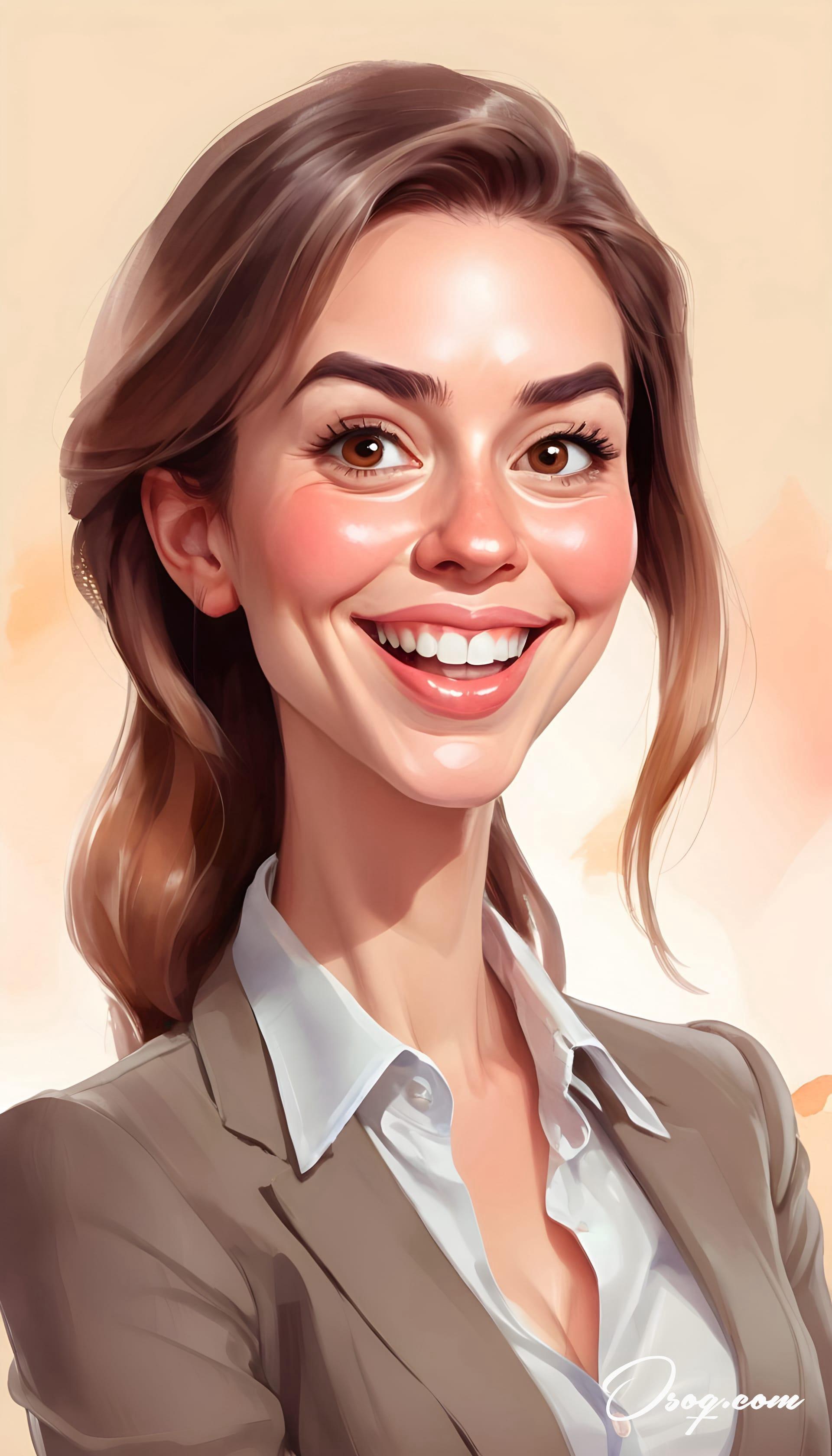 Business woman caricature 03