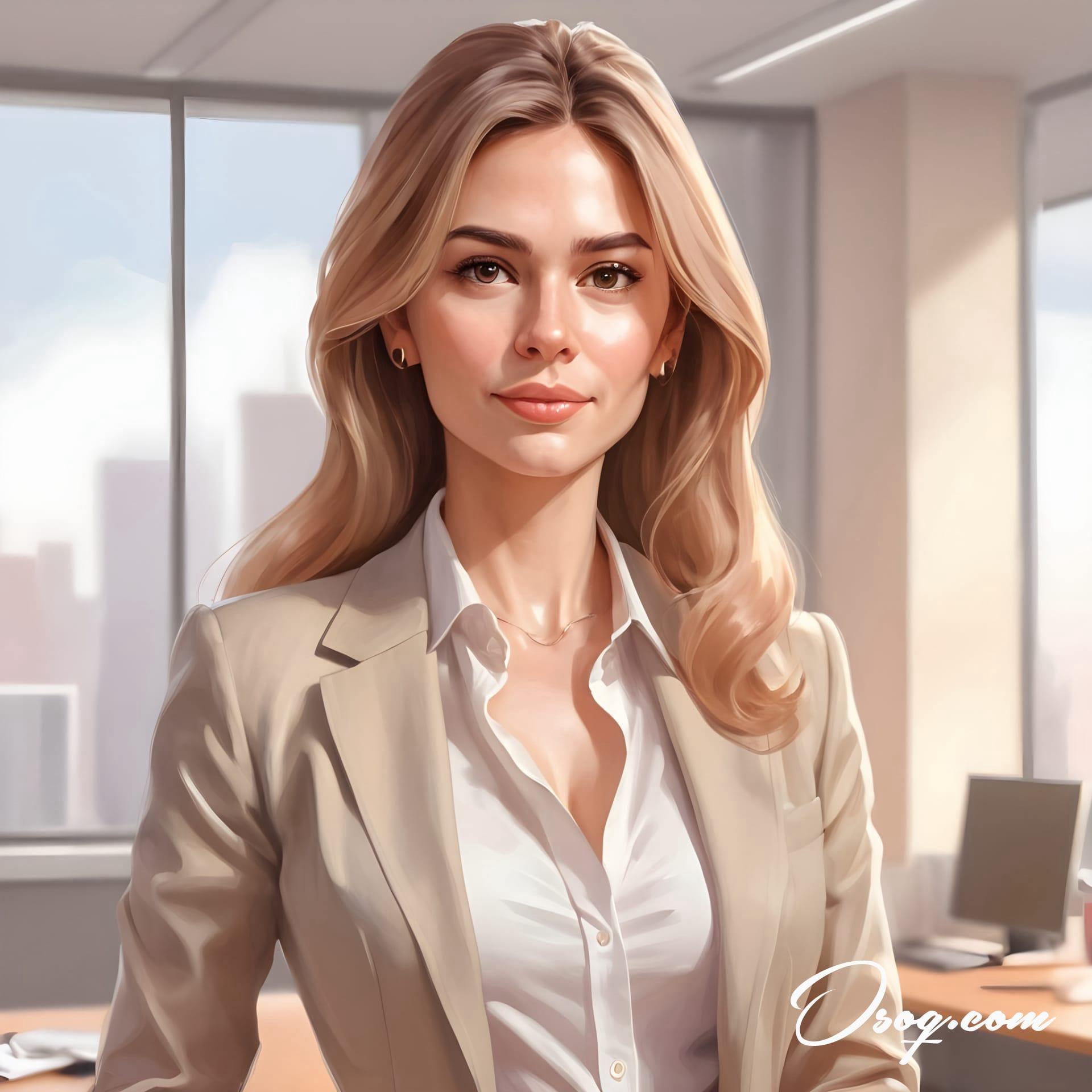 Business woman caricature 09