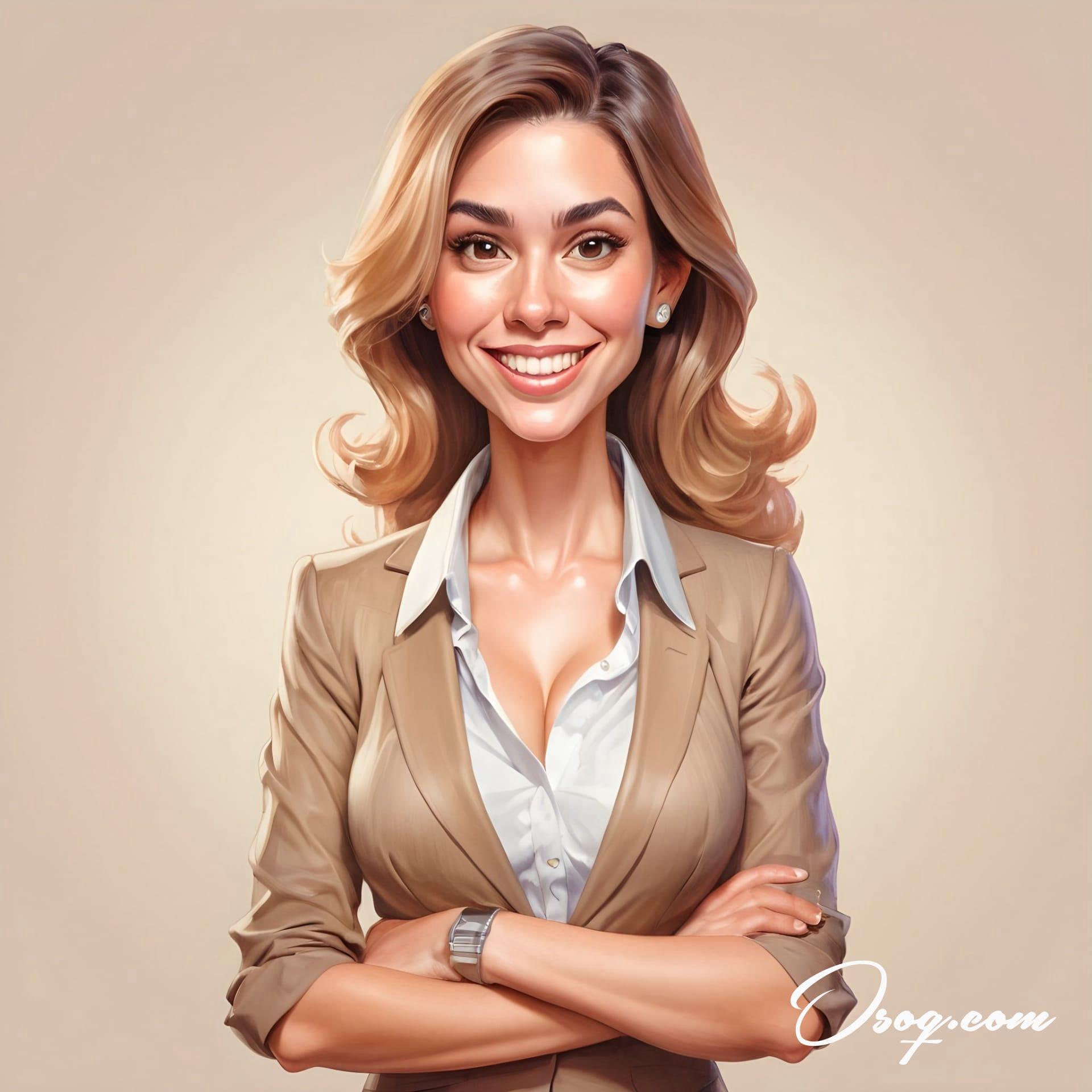 Business woman caricature 10