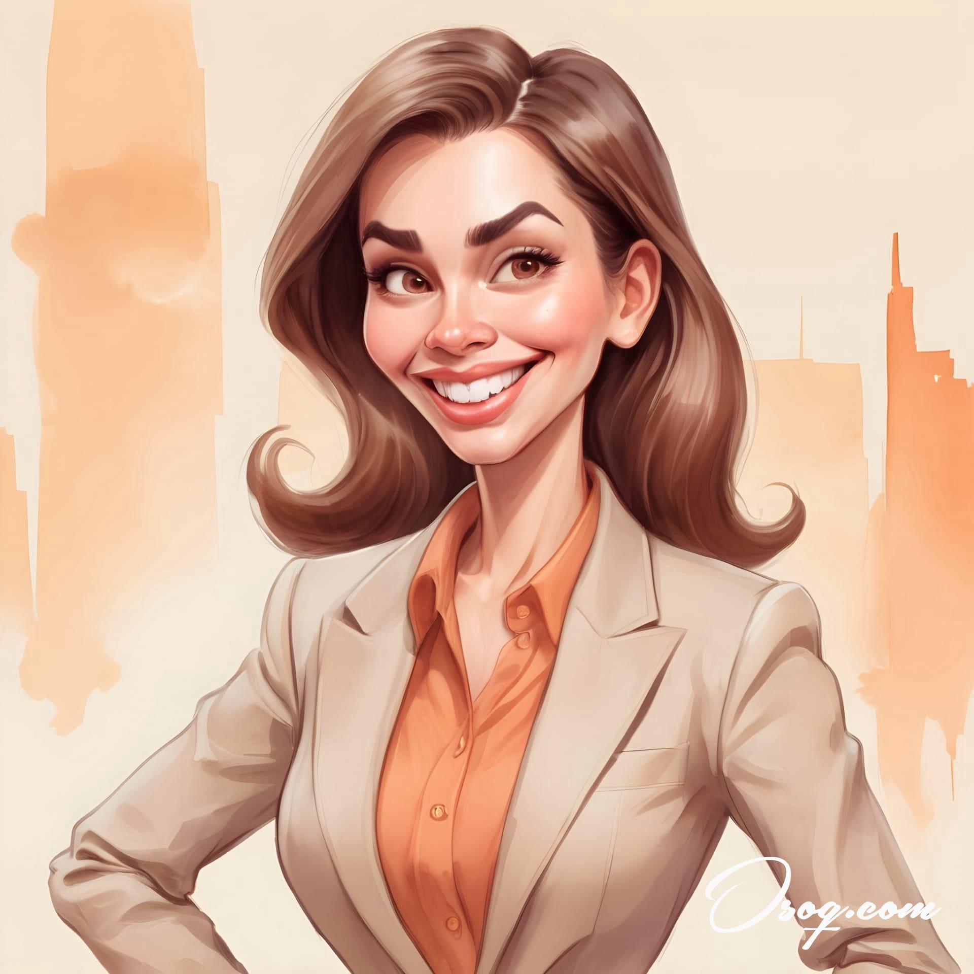 Business woman caricature 11