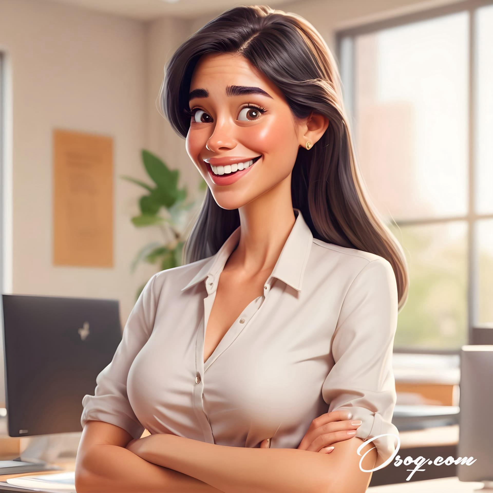 Business woman caricature 12