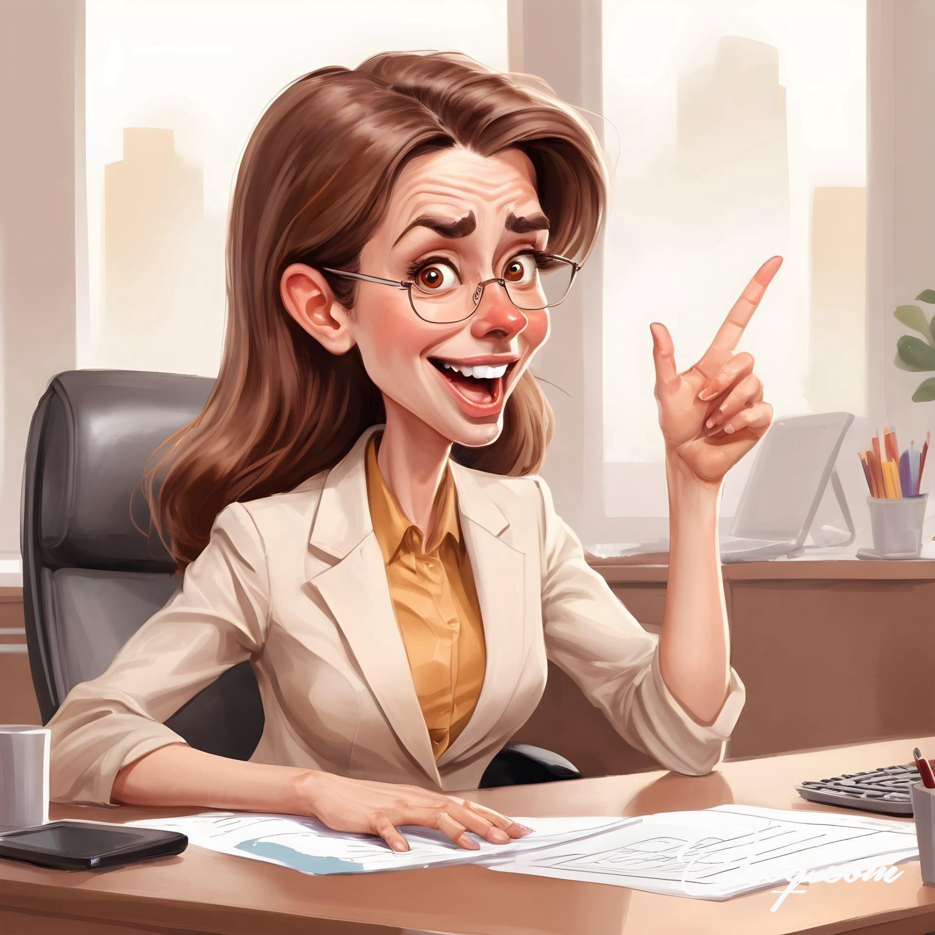 Business woman caricature 13