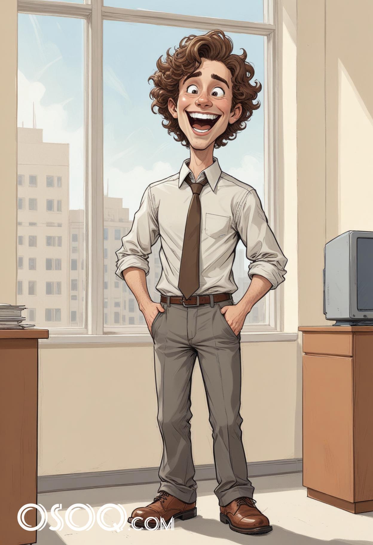 Businessman cartoon caricature drawing 02