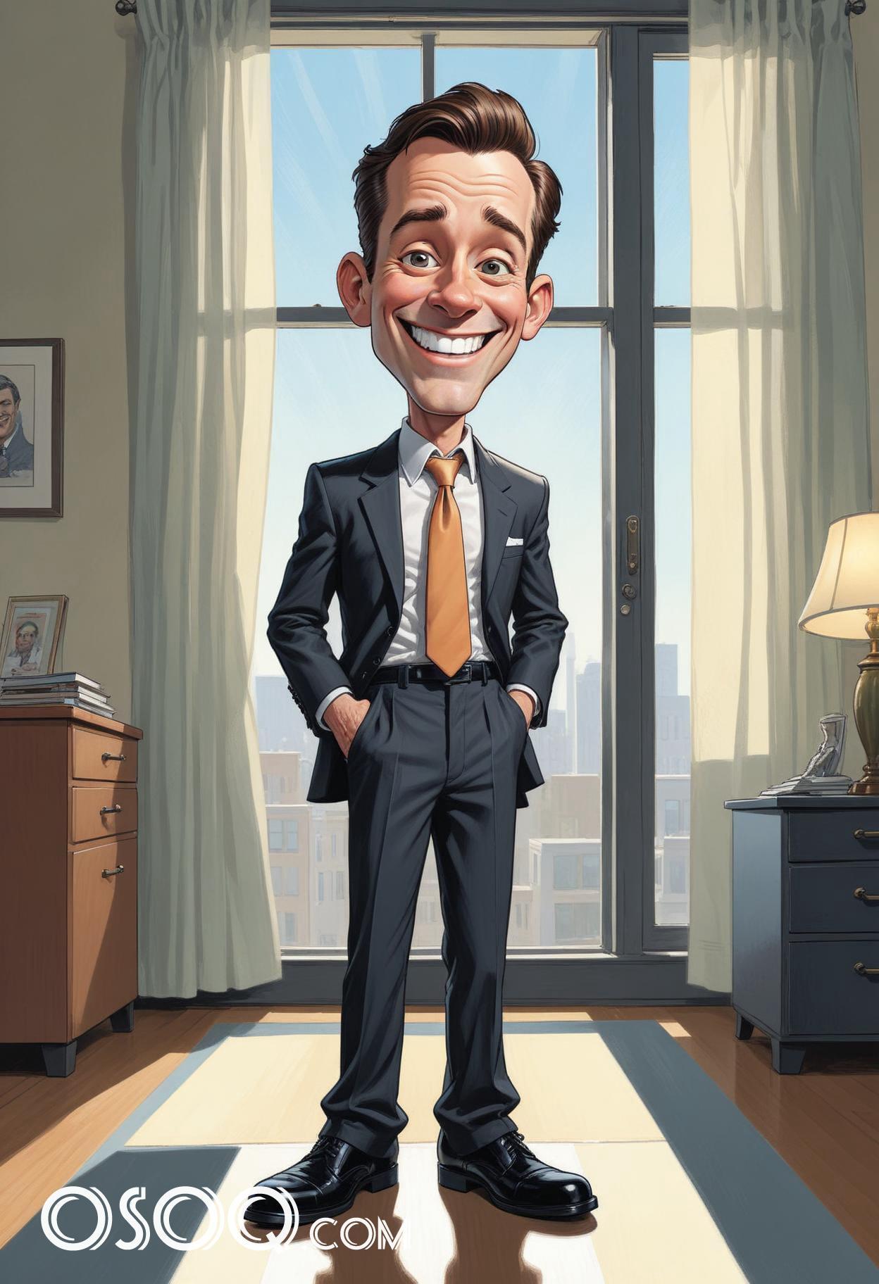 Businessman cartoon caricature drawing 13