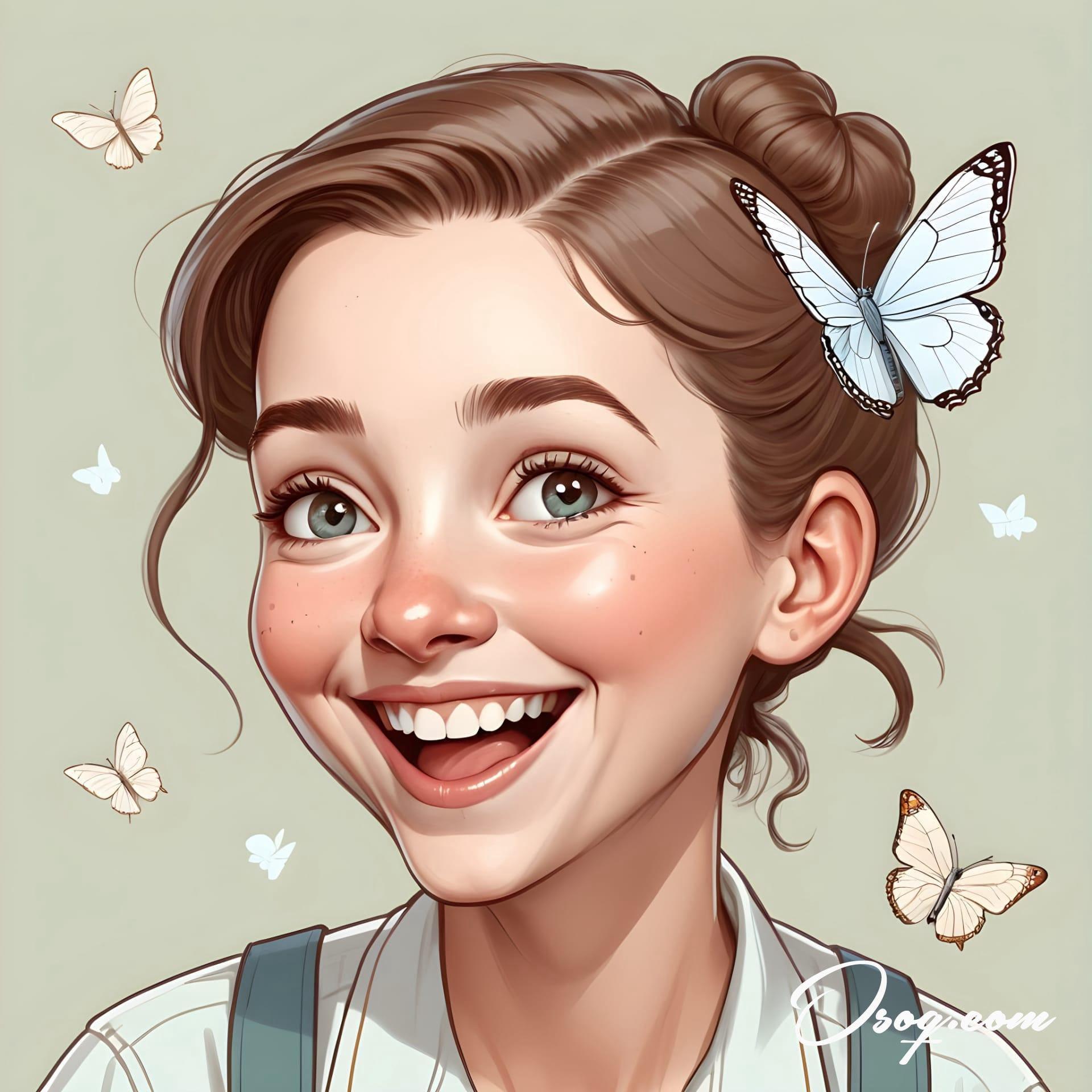 Butterfly caricature 01