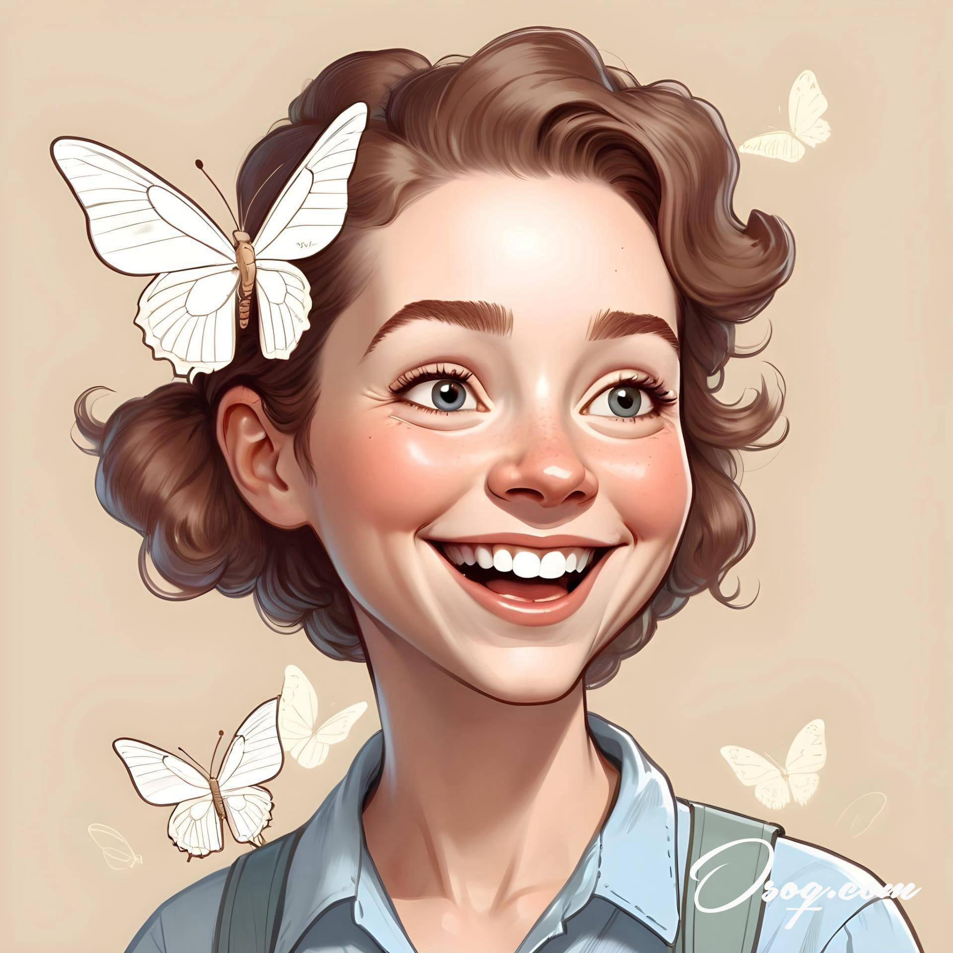 Butterfly caricature 03