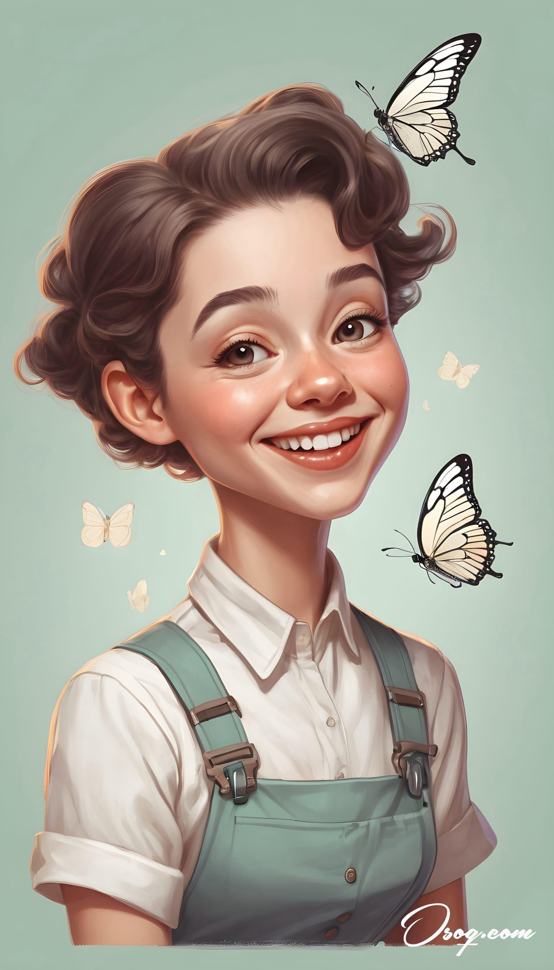 Butterfly caricature 04