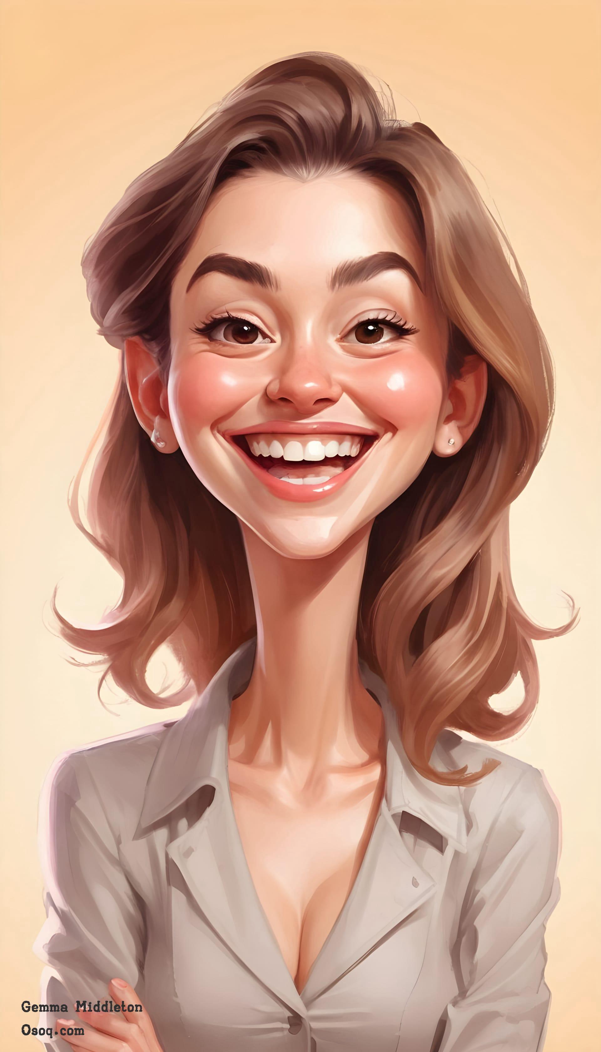 Caricature business woman 03