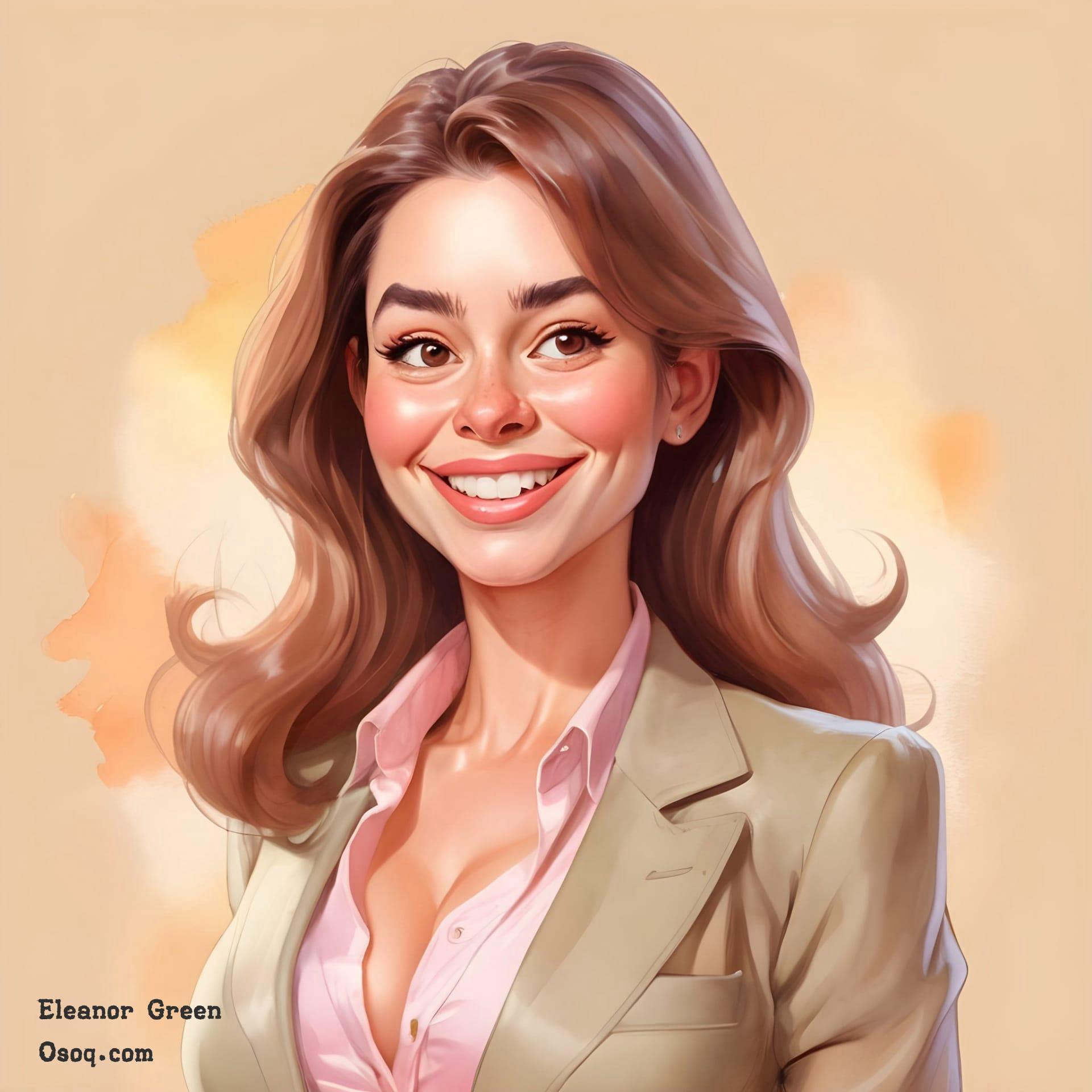 Caricature business woman 05