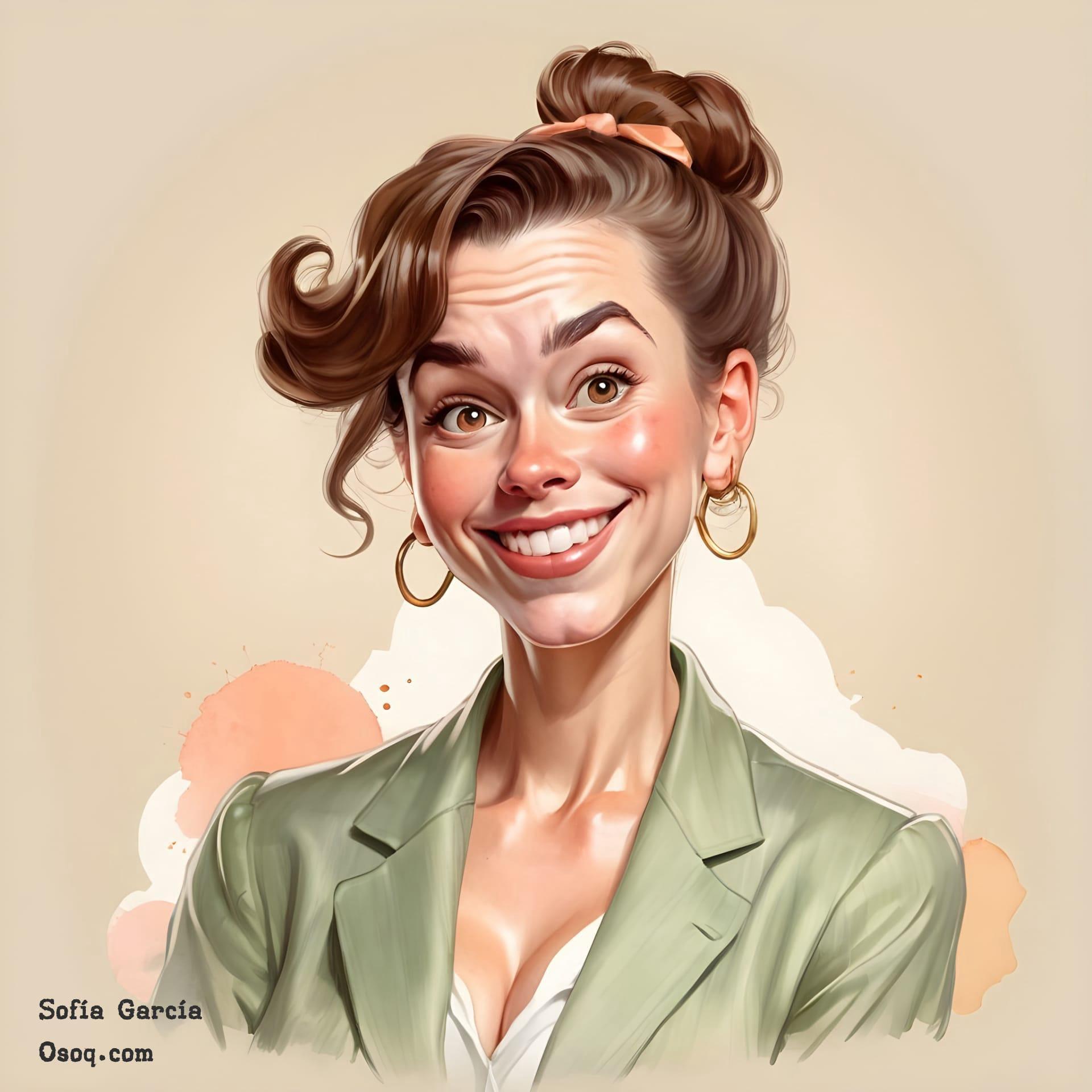 Caricature business woman 14