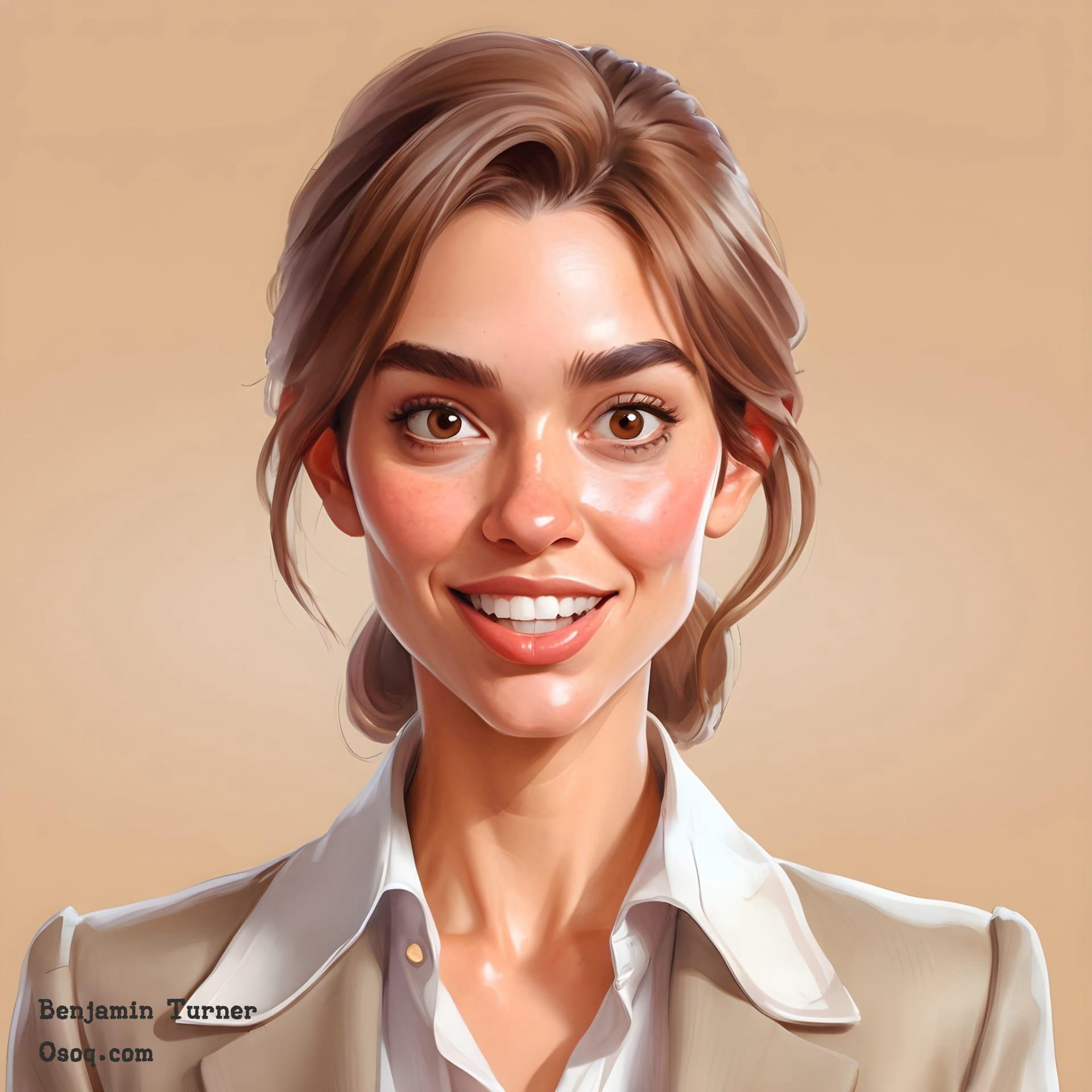 Caricature business woman 16