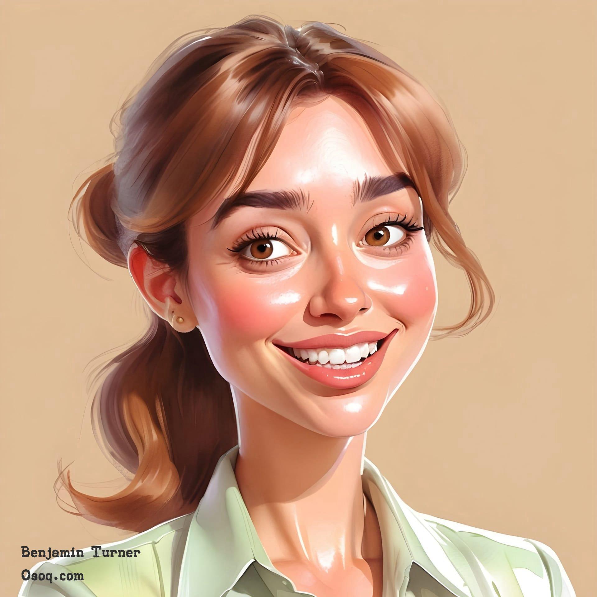 Caricature business woman 17